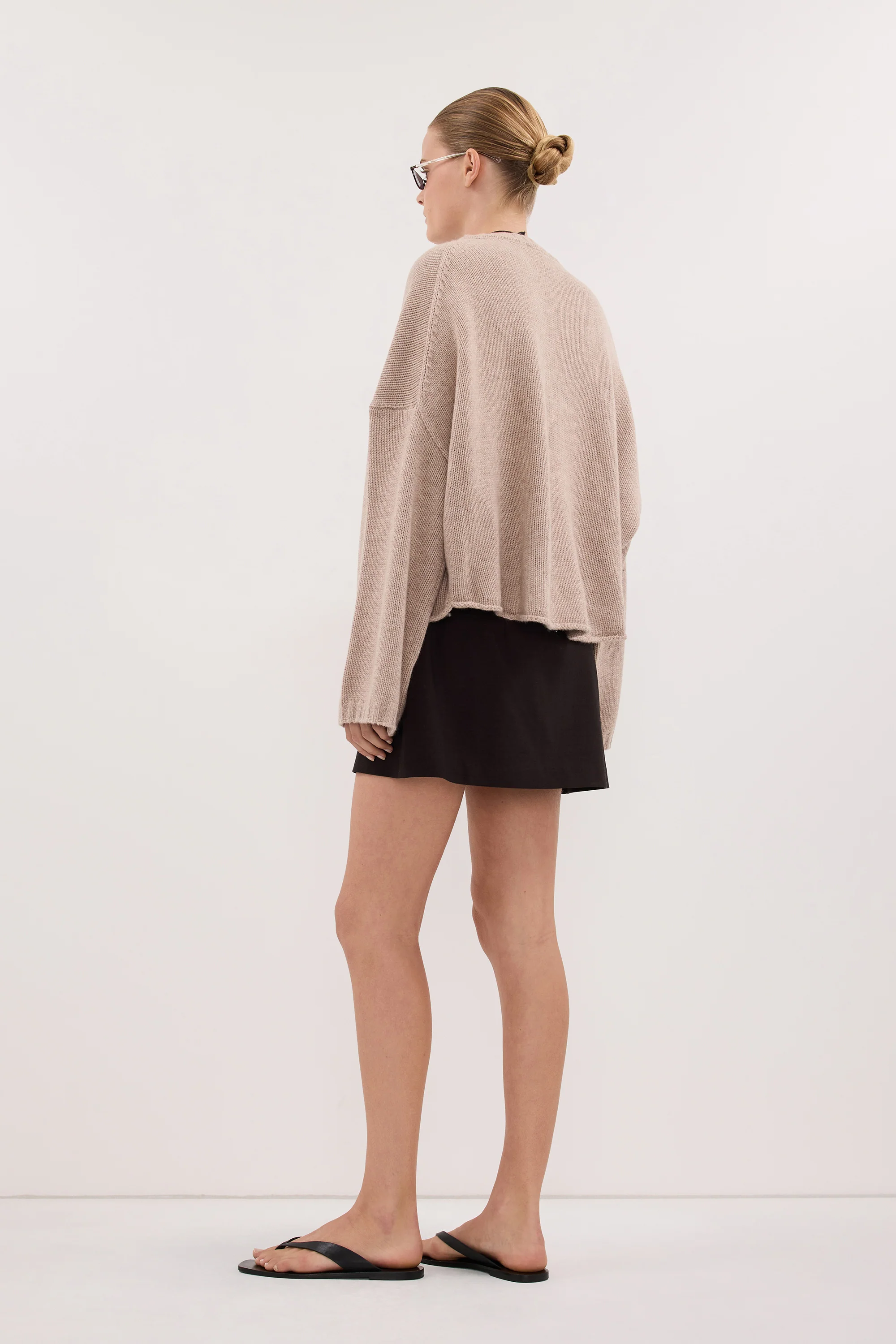 ADELINE OAT MARLE CREW KNIT JUMPER - Image 5