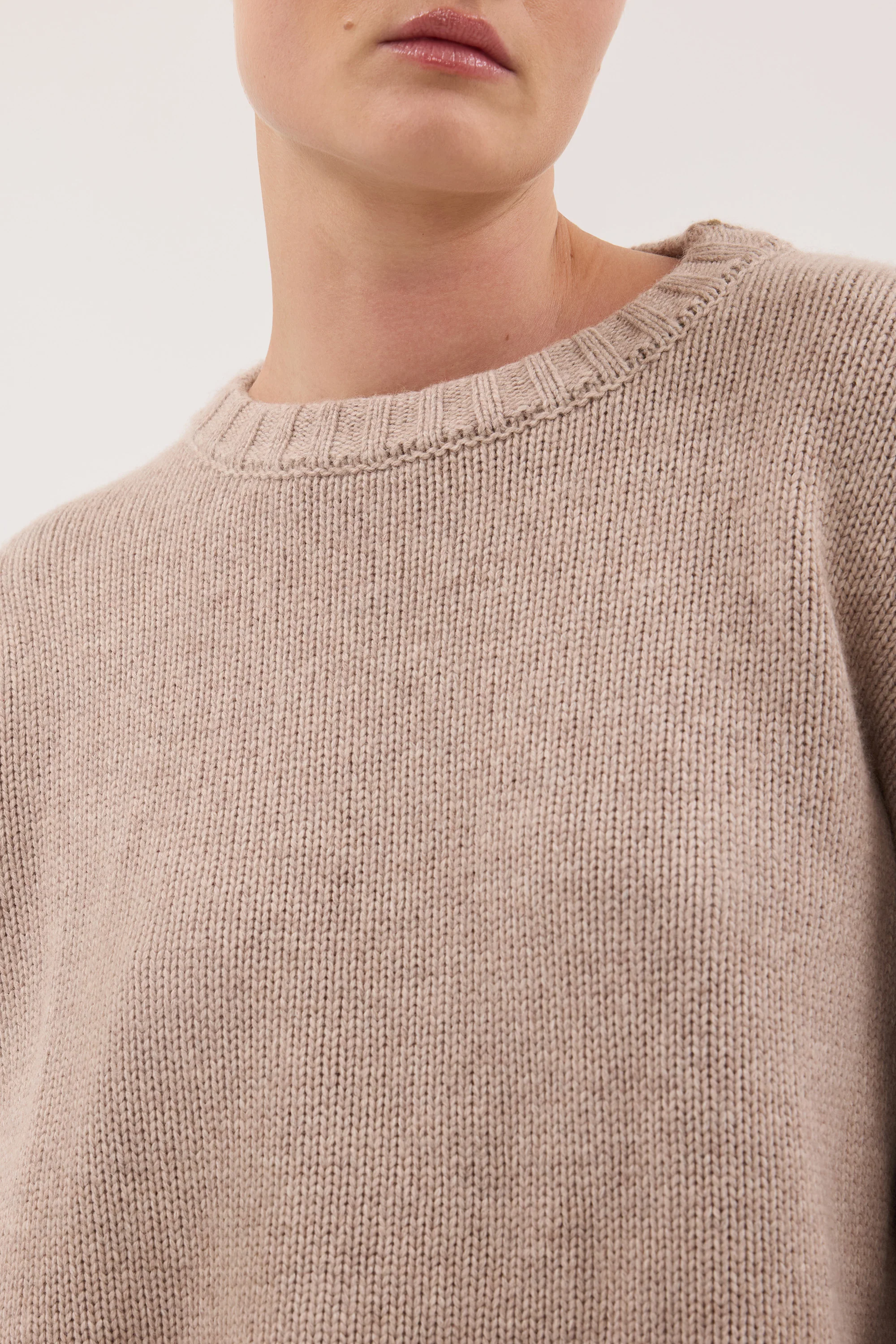 ADELINE OAT MARLE CREW KNIT JUMPER - Image 6