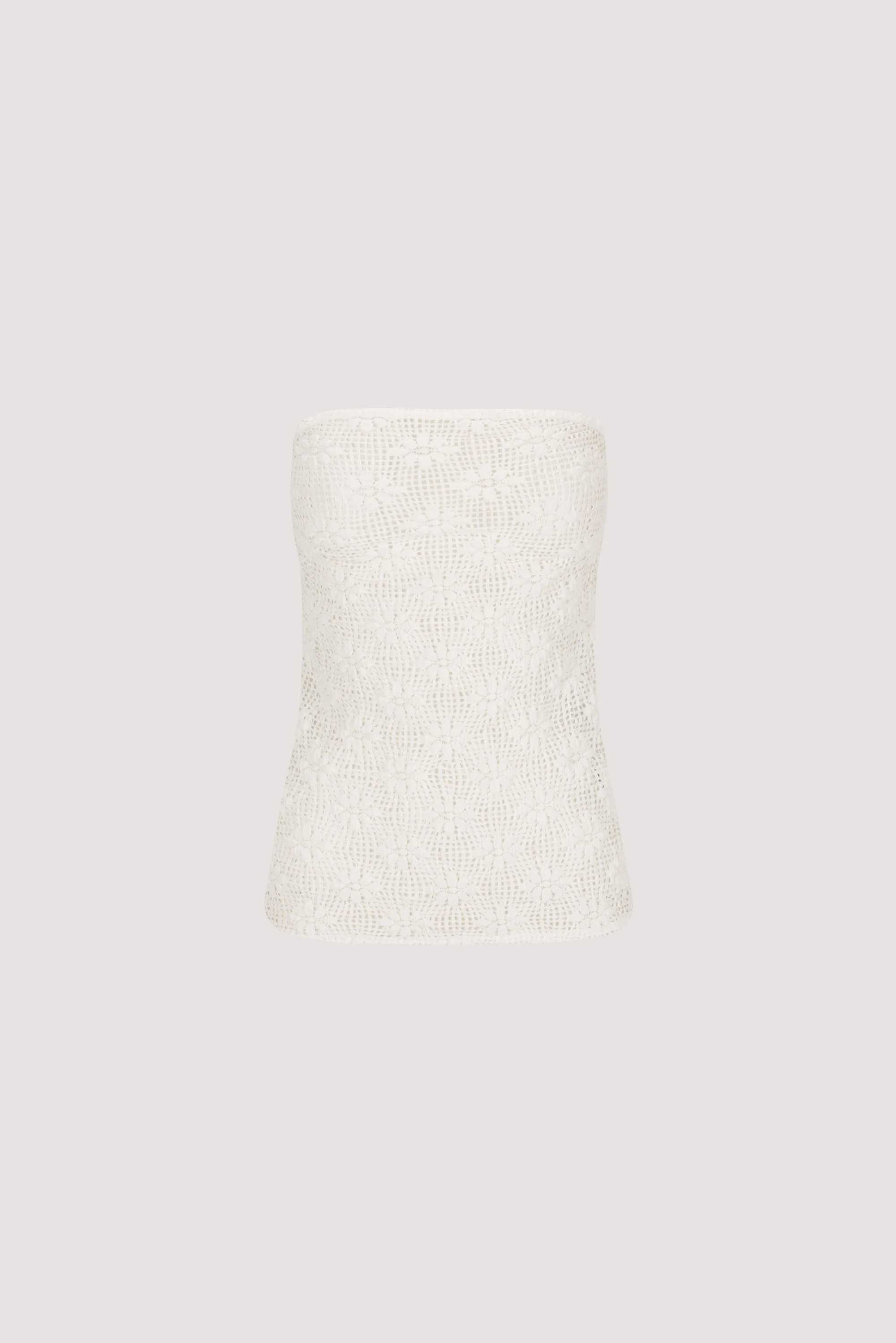 AGNES WHITE CROCHET BANDEAU TOP - Image 7