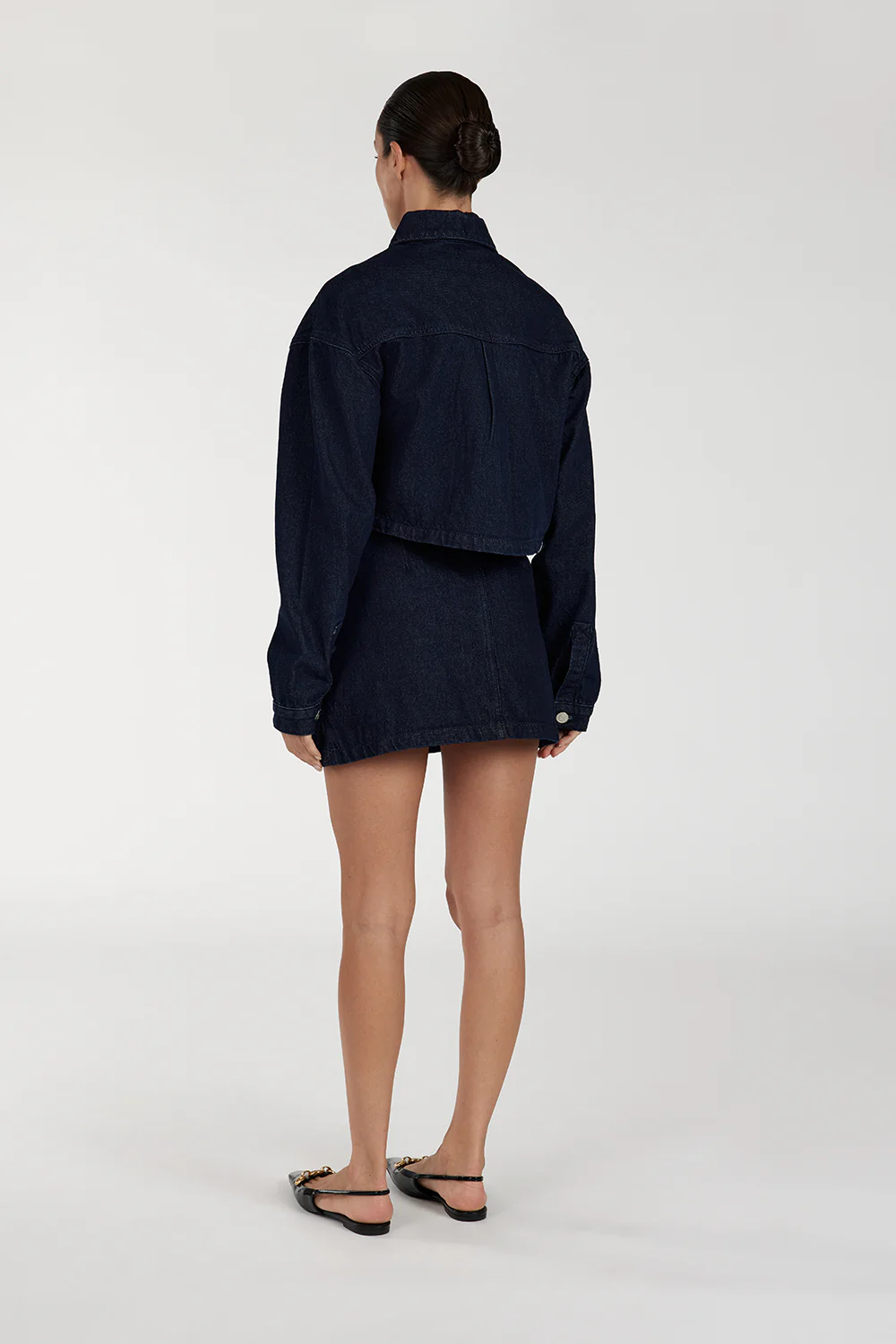 ALBERTA INDIGO TAILORED DENIM MINI SKIRT - Image 4