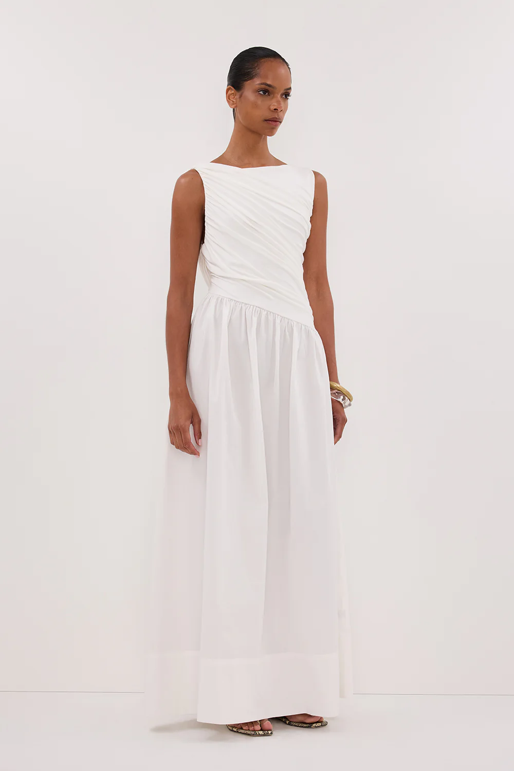 ALEXANDRA WHITE HYBRID MIDI DRESS - Image 3