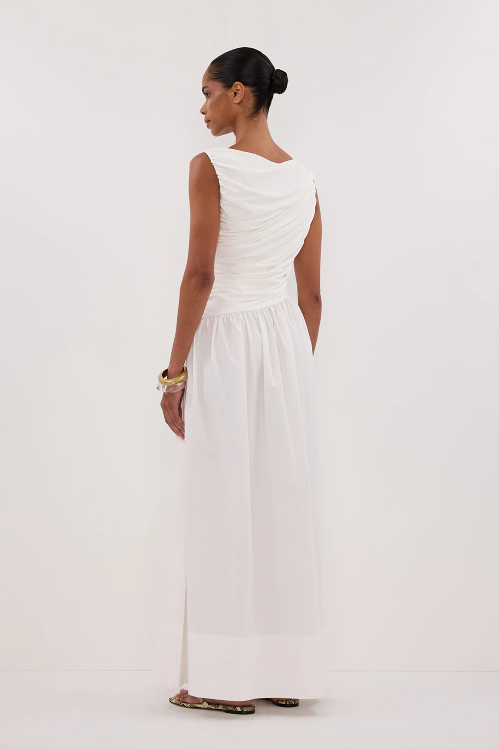 ALEXANDRA WHITE HYBRID MIDI DRESS - Image 4