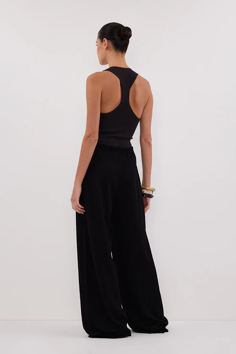 ALIAS BLACK TEXTURED KNIT PANT - Image 4