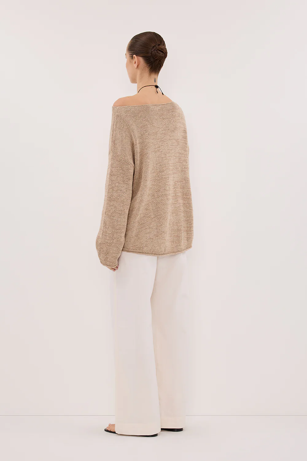 ALIZA NATURAL LONG SLEEVE KNIT JUMPER - Image 4