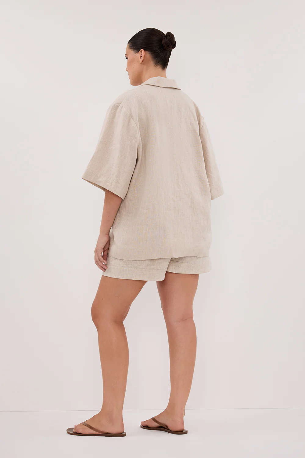 ALONDRA NATURAL LINEN SHORT - Image 7