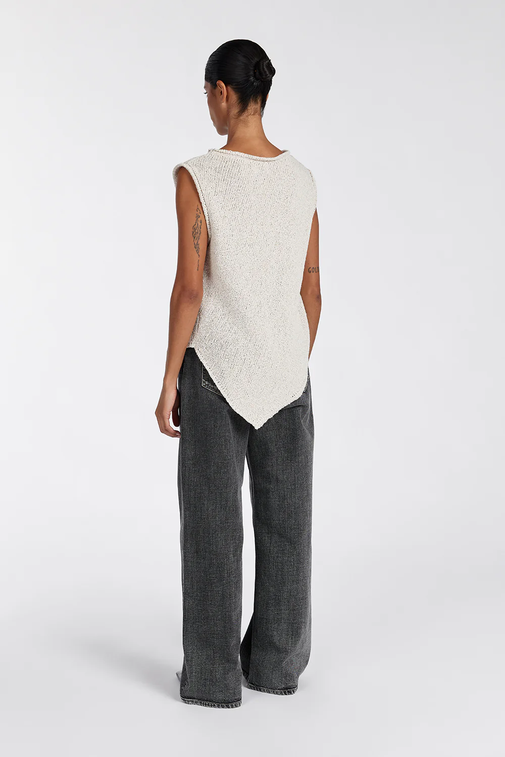ALTHEA STONE ASYM KNIT TOP - Image 4