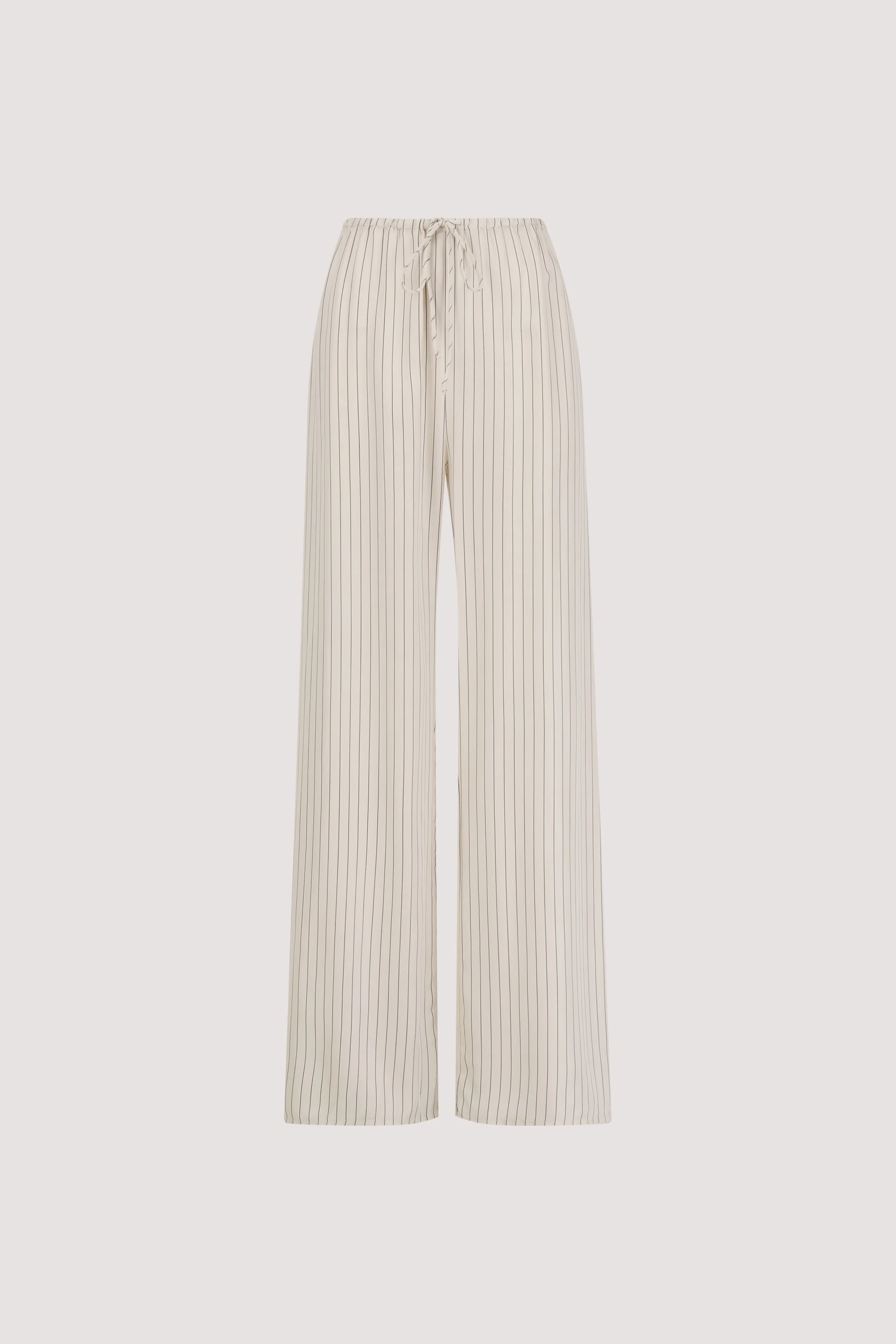 AMARA CREAM STRIPE CUPRO PANT - Image 8