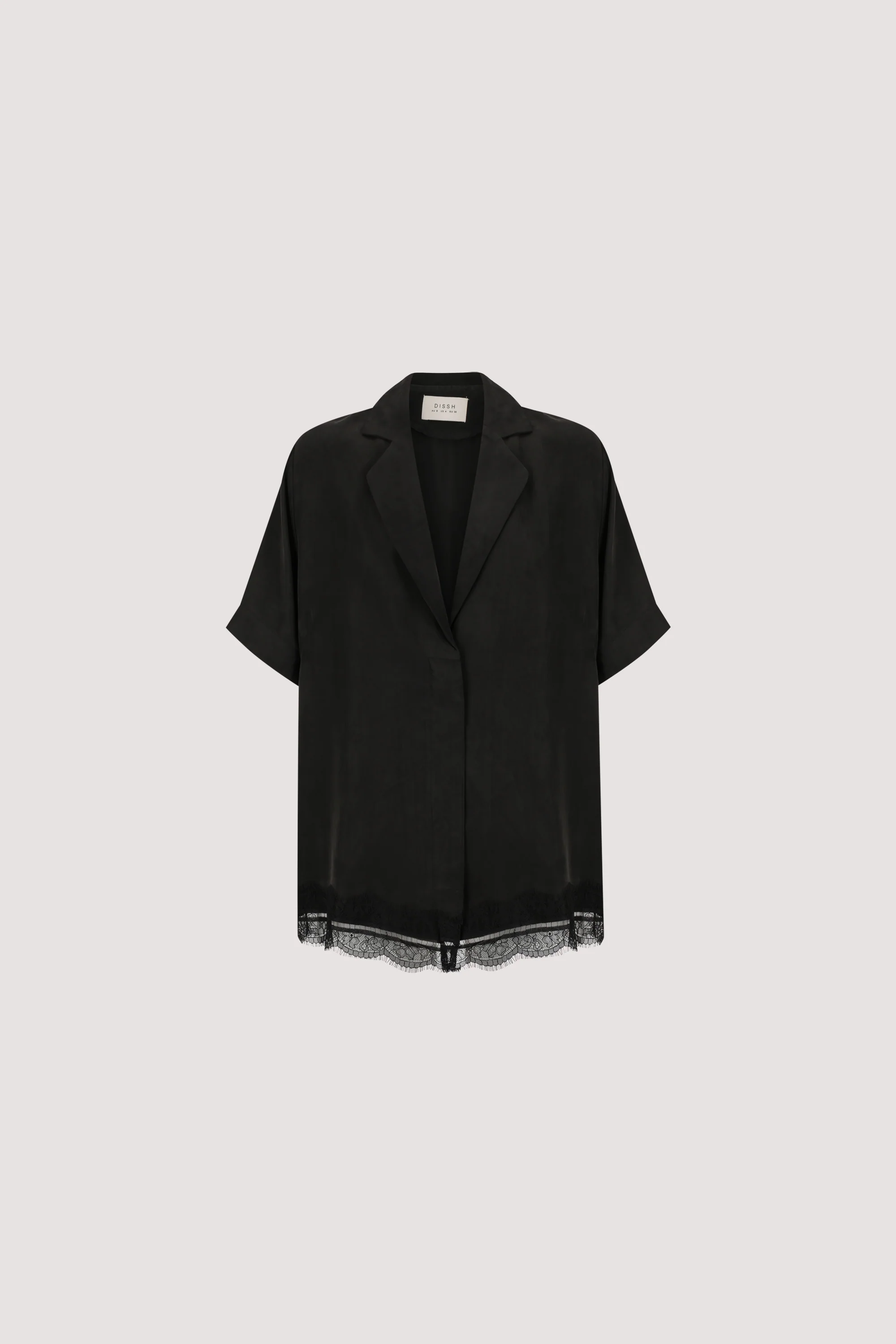 ANDREA BLACK CUPRO LACE SHIRT - Image 5