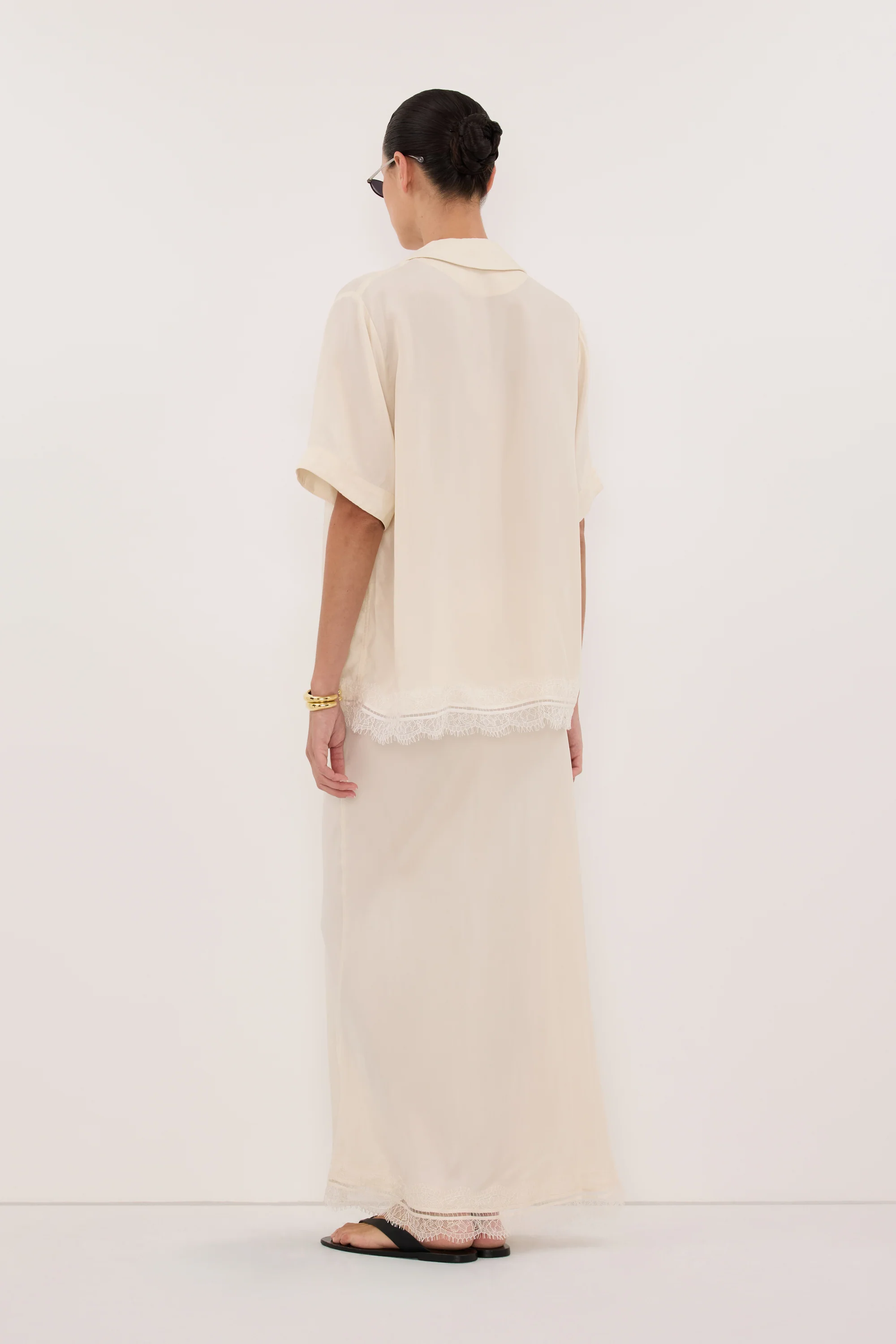 ANDREA SANDSTONE CUPRO LACE SHIRT - Image 4
