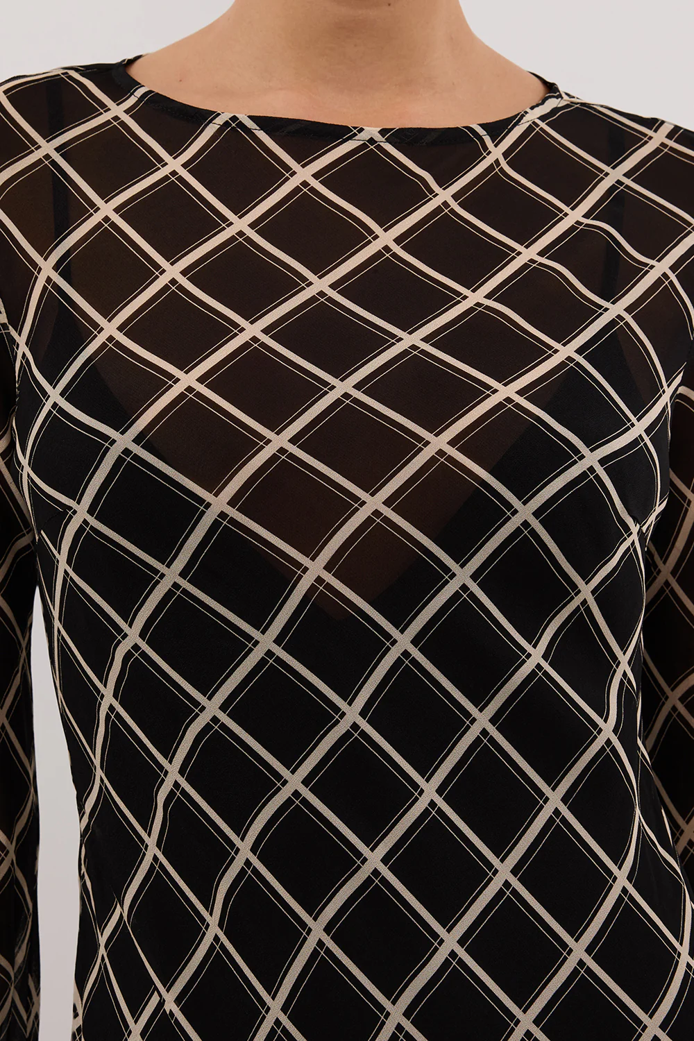 ARLINGTON BLACK LONG SLEEVE MIDI DRESS - Image 5