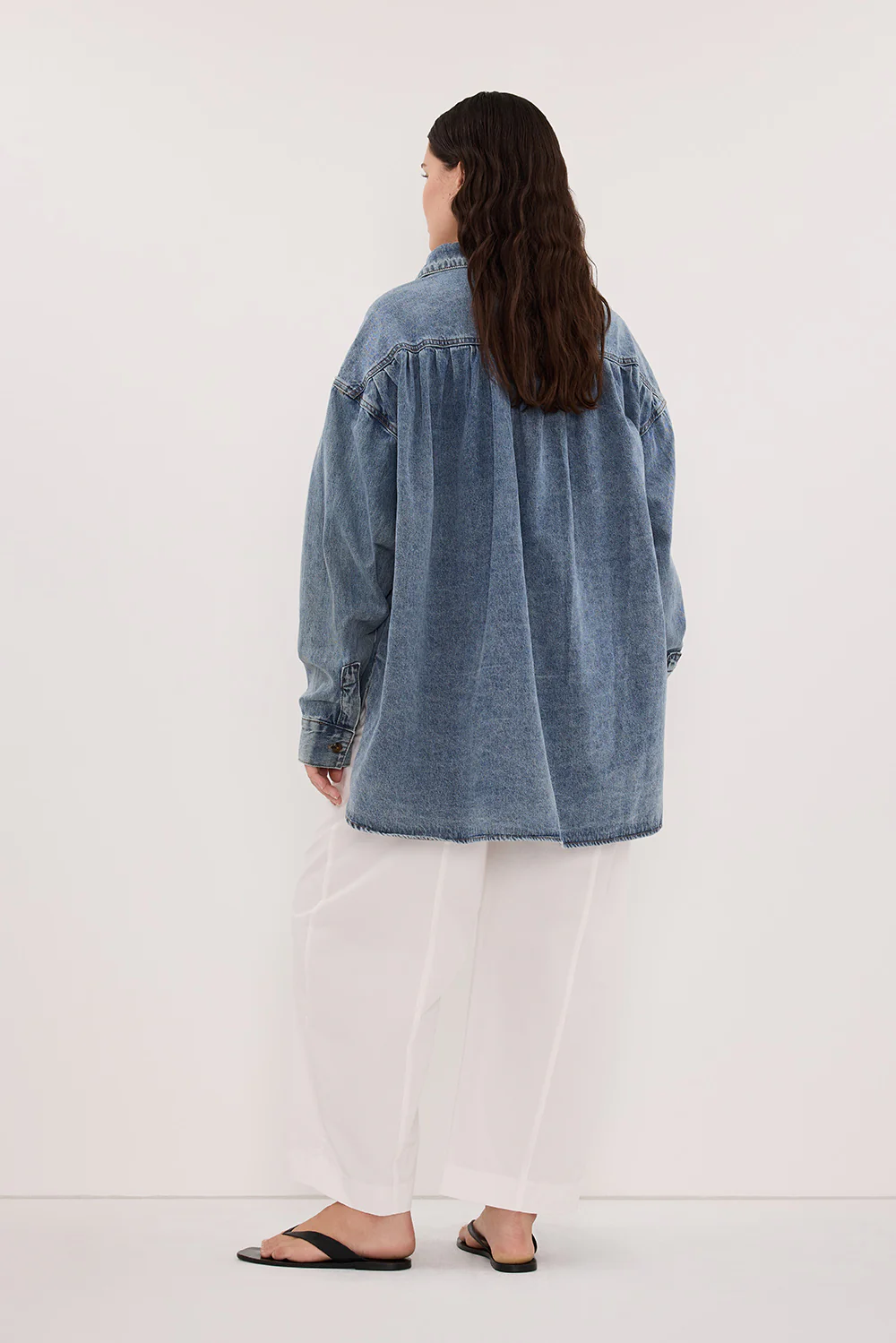 ASHTON CLASSIC BLUE OVERSIZED DENIM SHIRT - Image 7