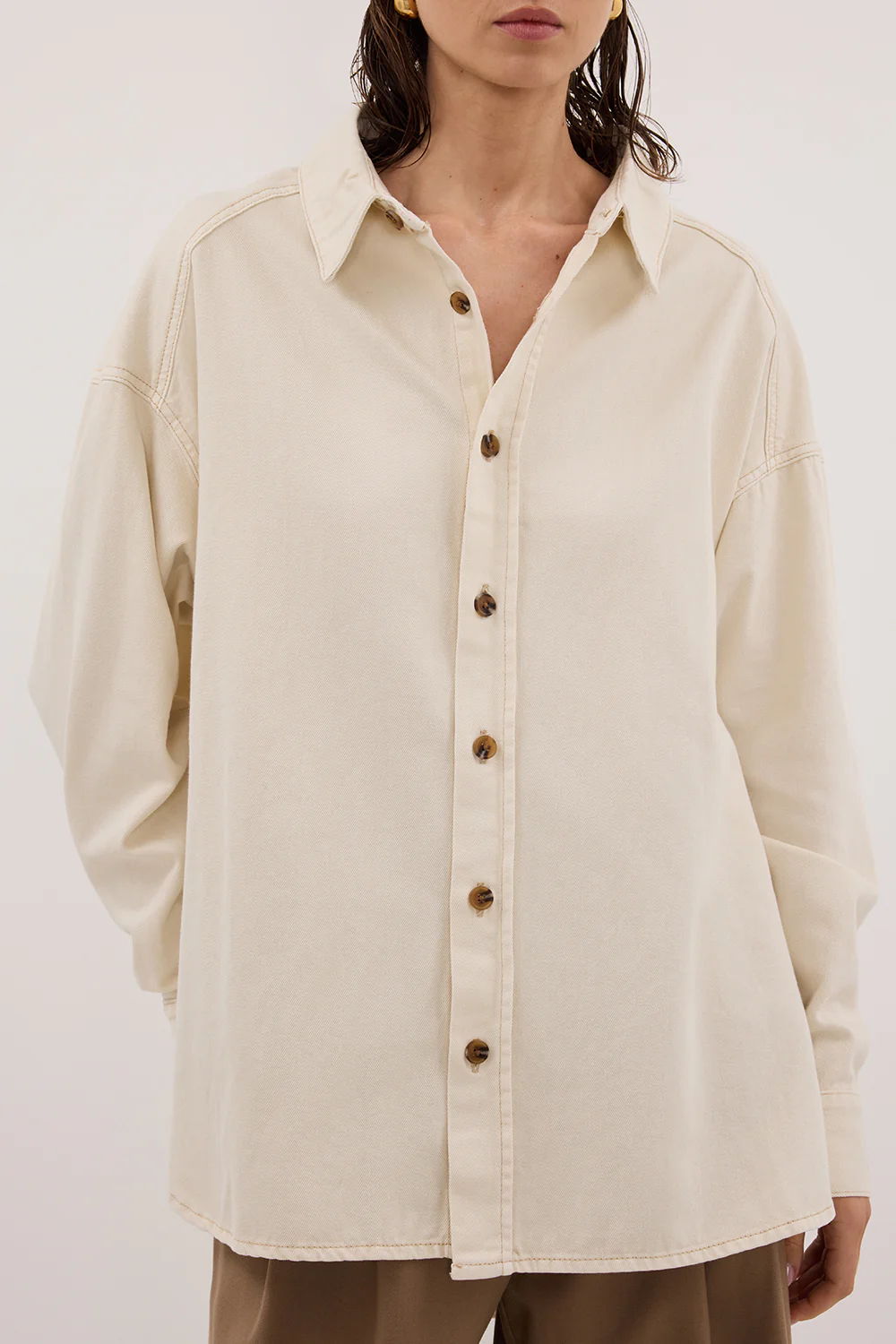 ASHTON NATURAL OVERSIZED DENIM SHIRT - Image 5