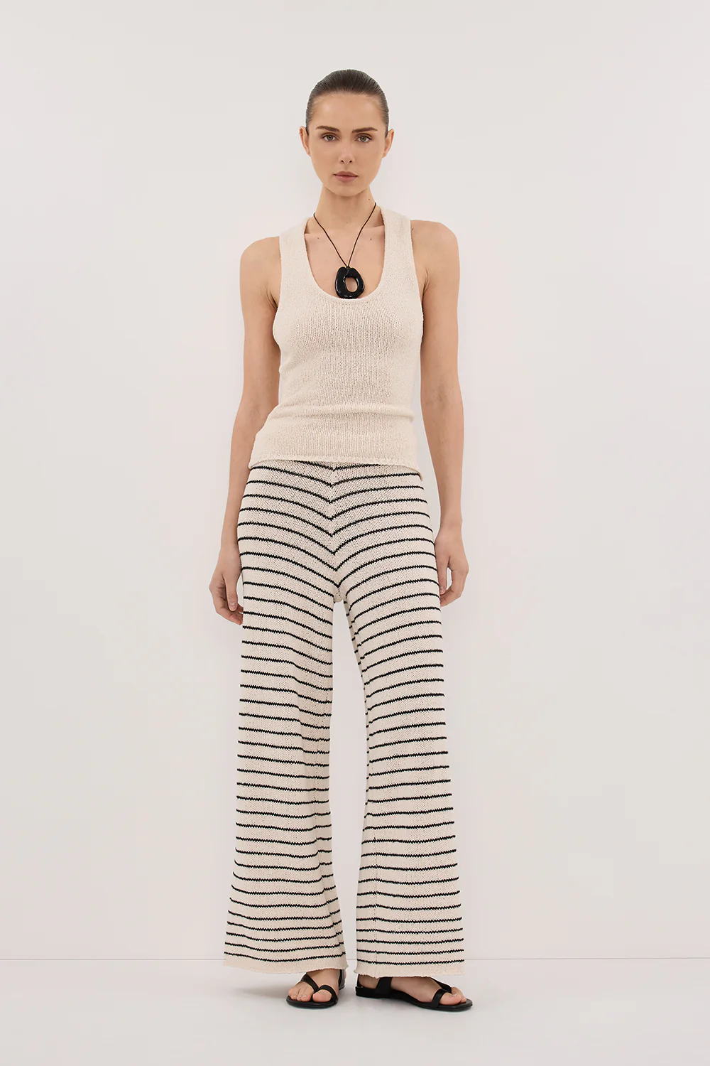 ASPEN SANDSTONE STRIPE KNIT PANT