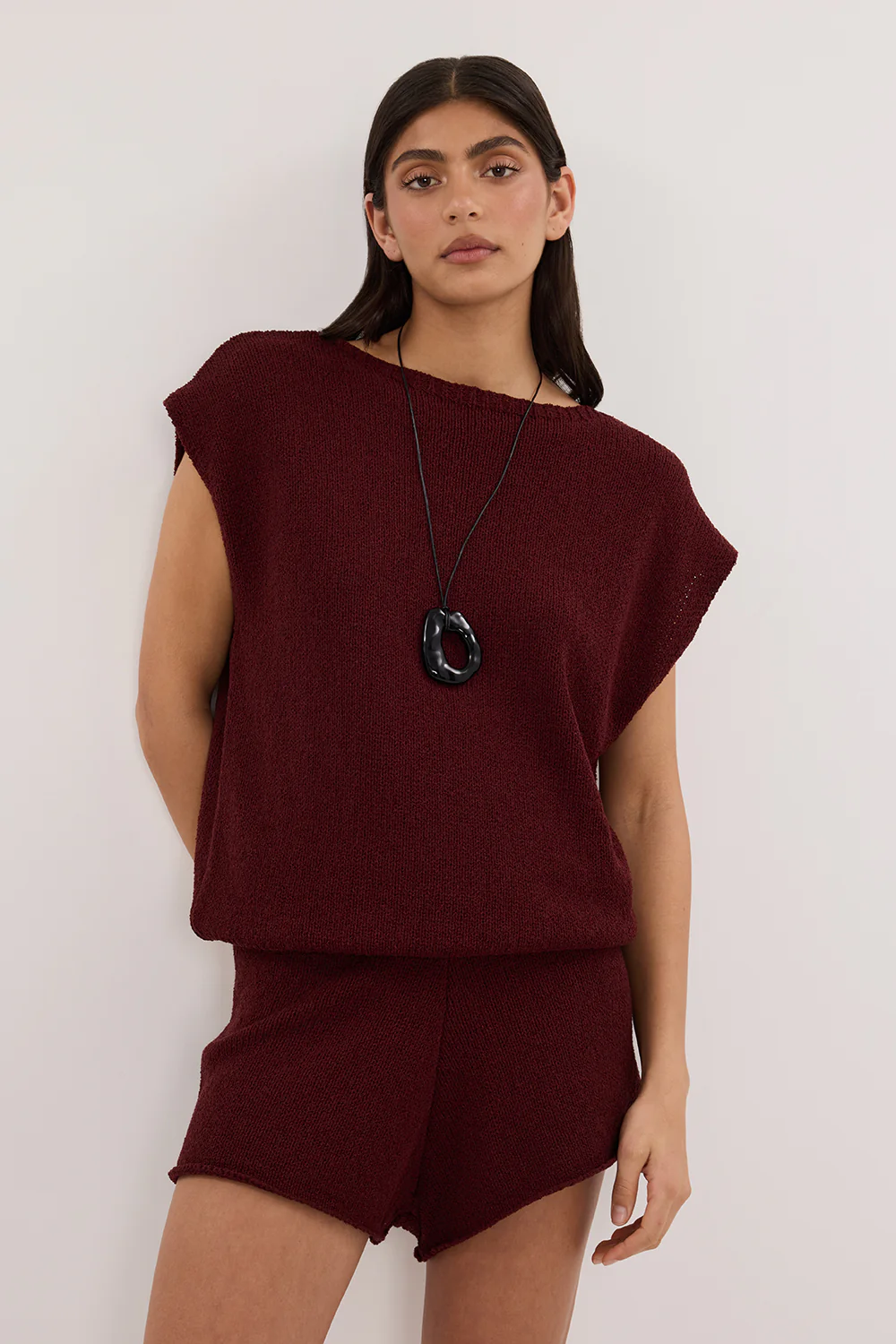 ASPEN SANGRIA KNIT TOP - Image 2
