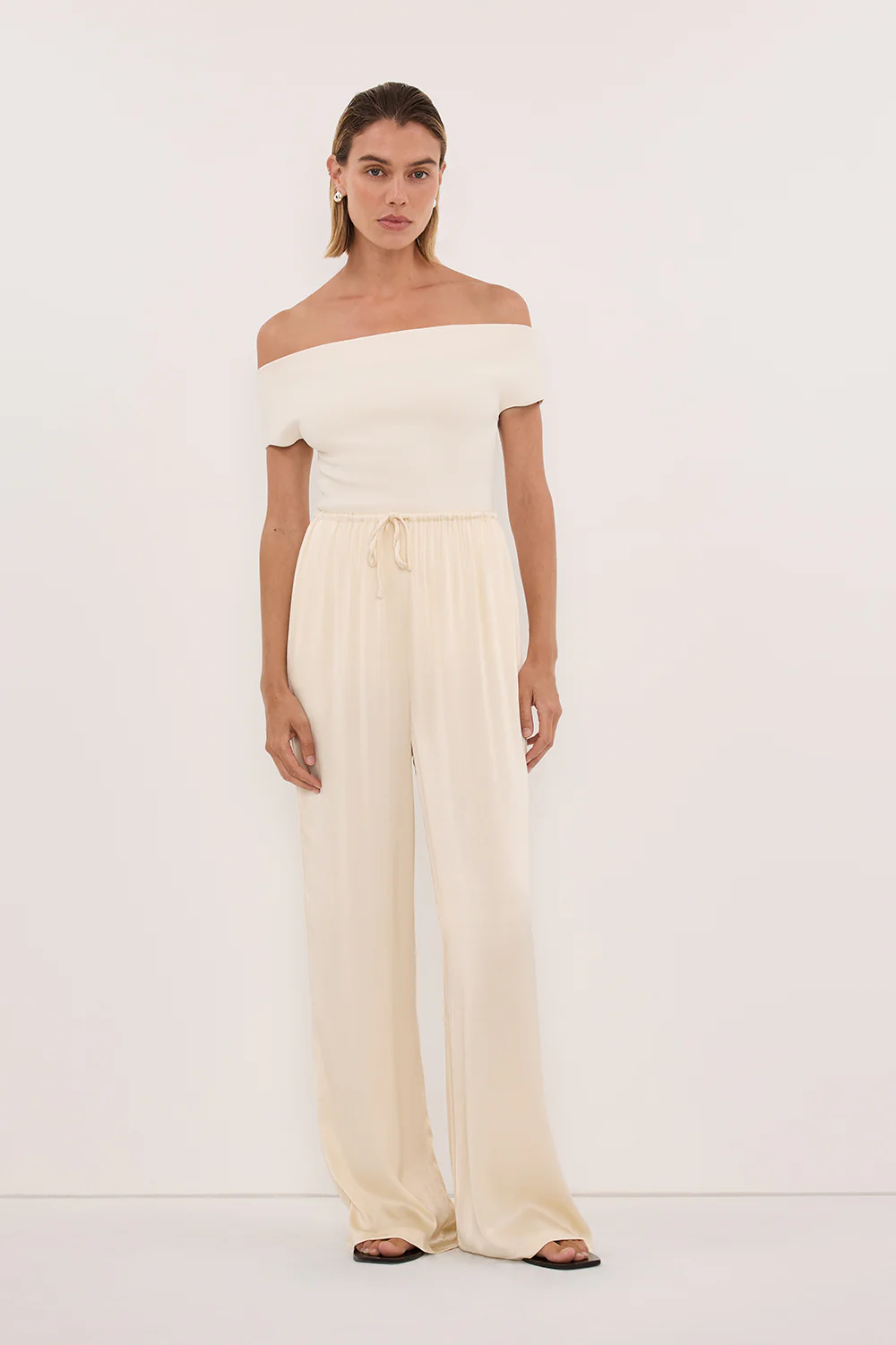ASTRID PLASTER OFF SHOULDER KNIT TOP