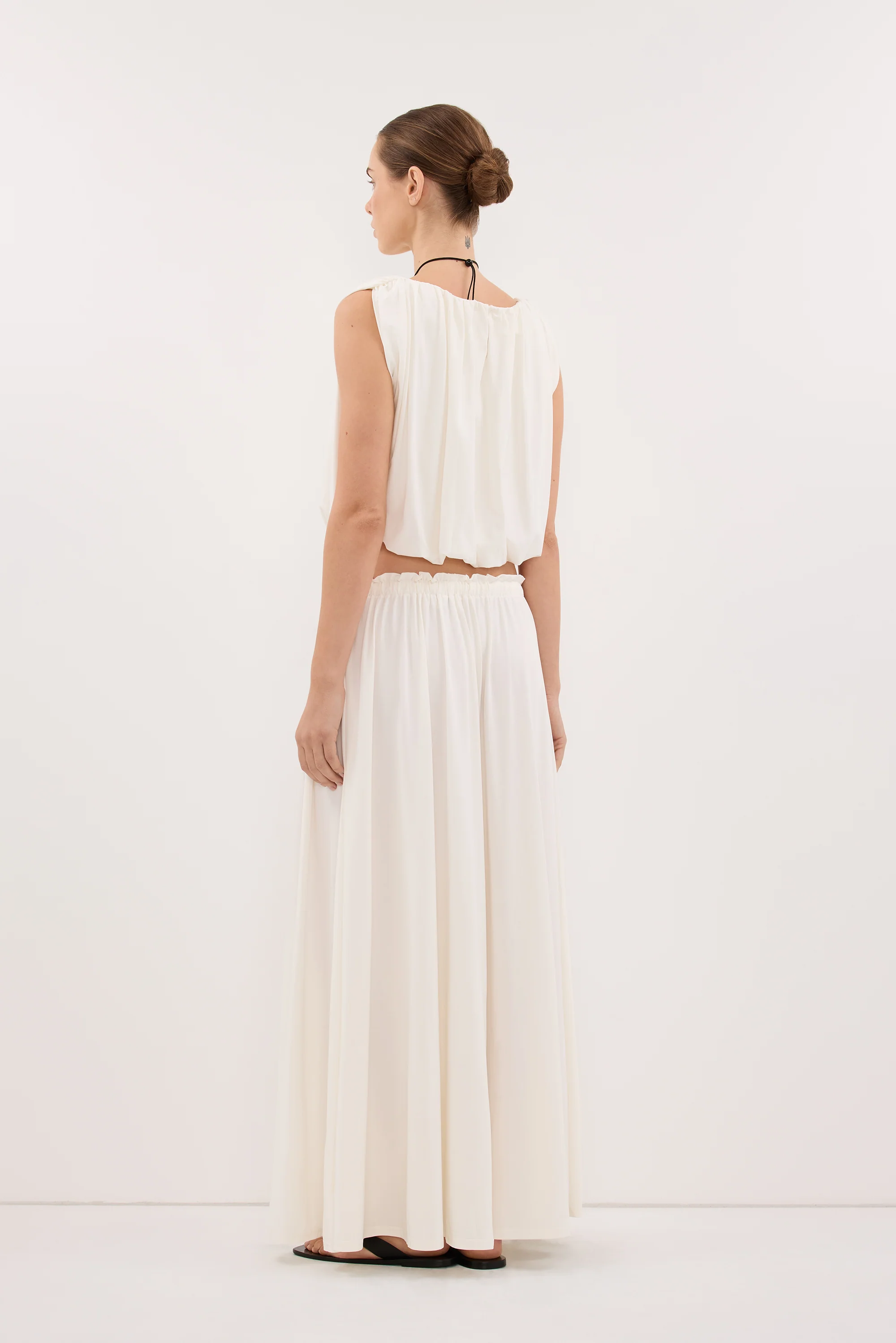 AVA OFF WHITE SLEEVELESS MODAL BLEND TOP - Image 4