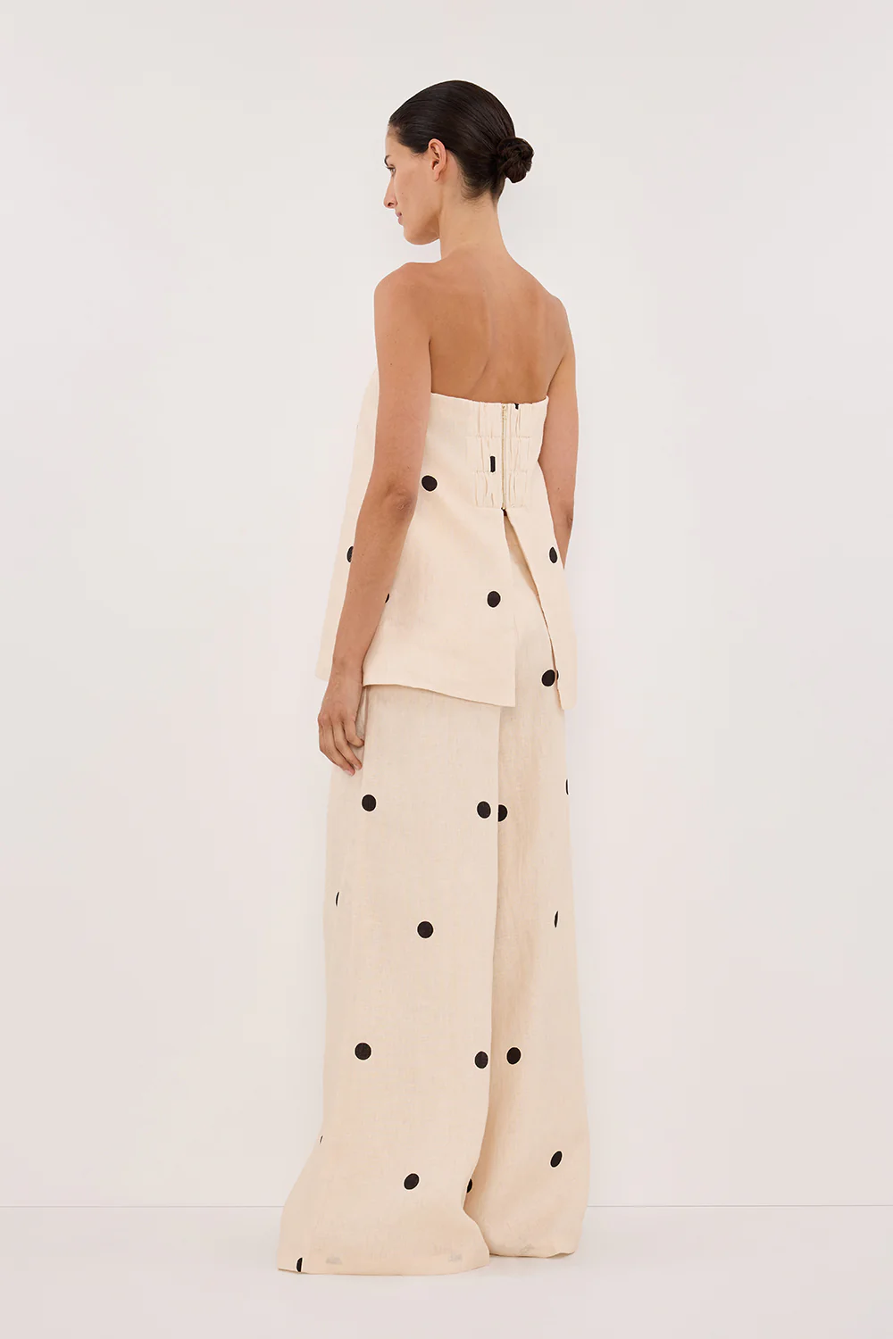 BEVERLY CREAM SPOT STRAPLESS TOP - Image 4