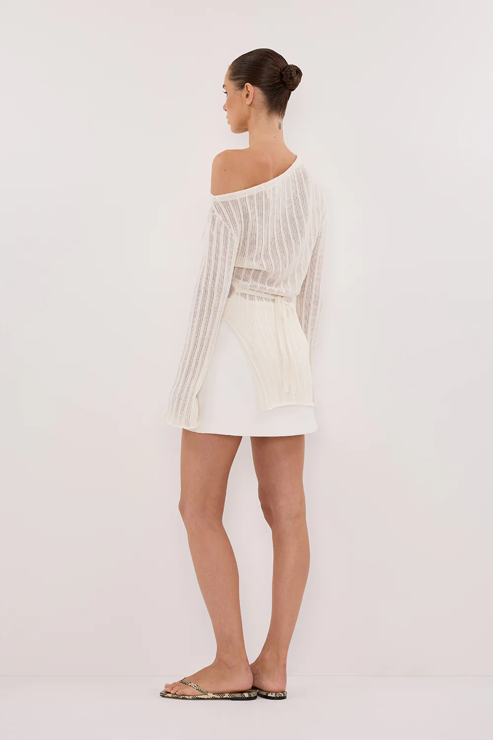 BOWIE IVORY LONG SLEEVE KNIT TOP - Image 7