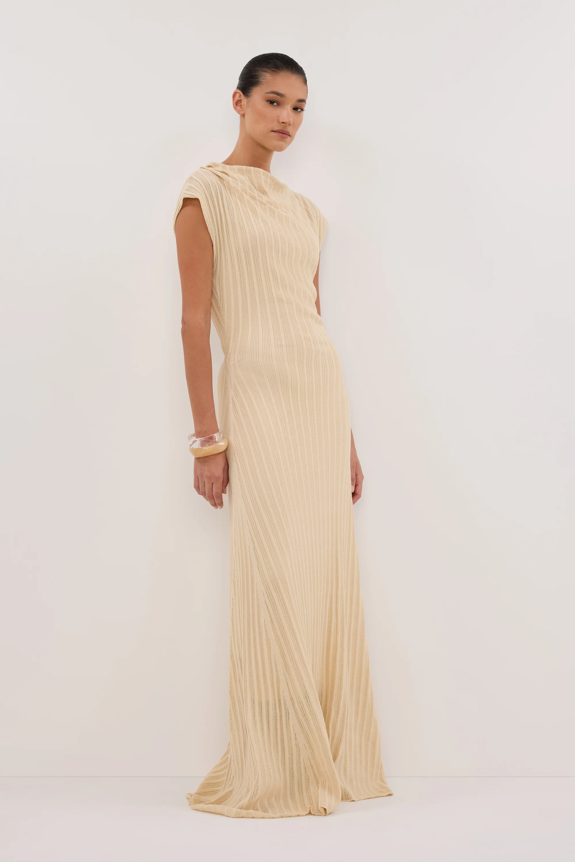 BOWIE NATURAL KNIT MAXI DRESS - Image 3