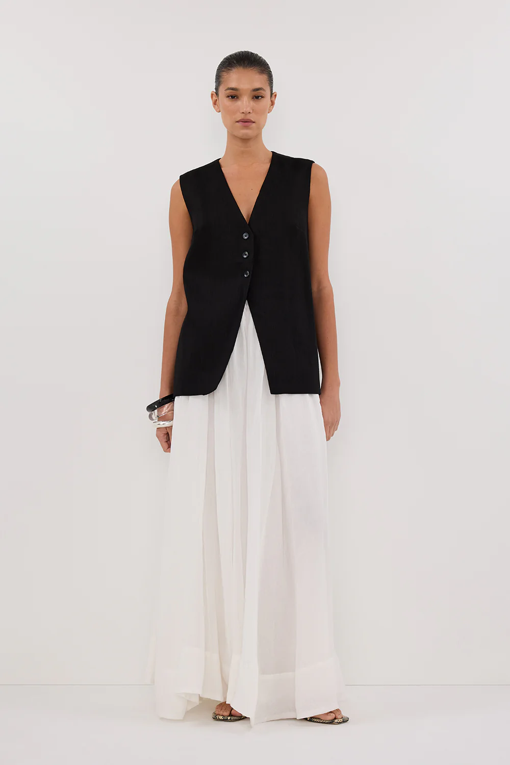 BRAX BLACK LONGLINE VEST