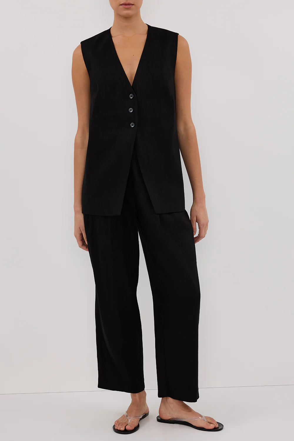 BRAX BLACK TAPERED PANT - Image 2
