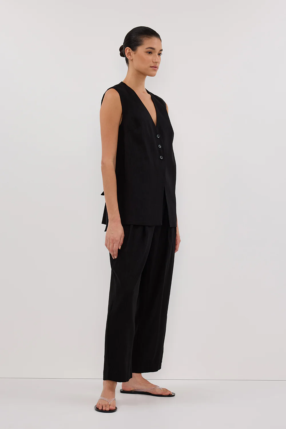 BRAX BLACK TAPERED PANT - Image 3