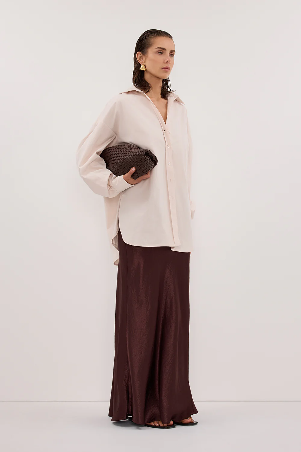 BREANNA WALNUT JACQUARD MAXI SKIRT - Image 3