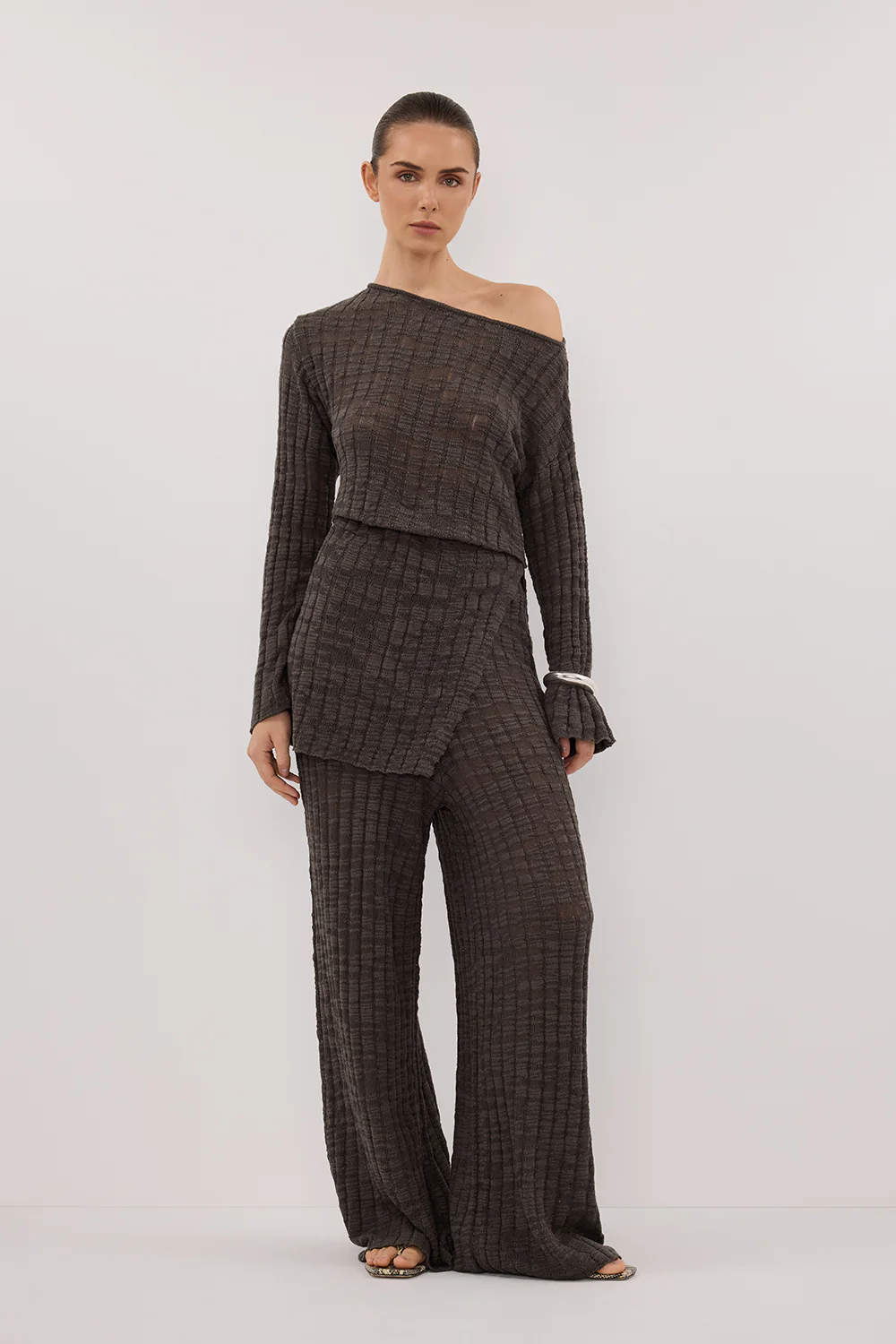 CIA PETROL LONG SLEEVE KNIT TOP