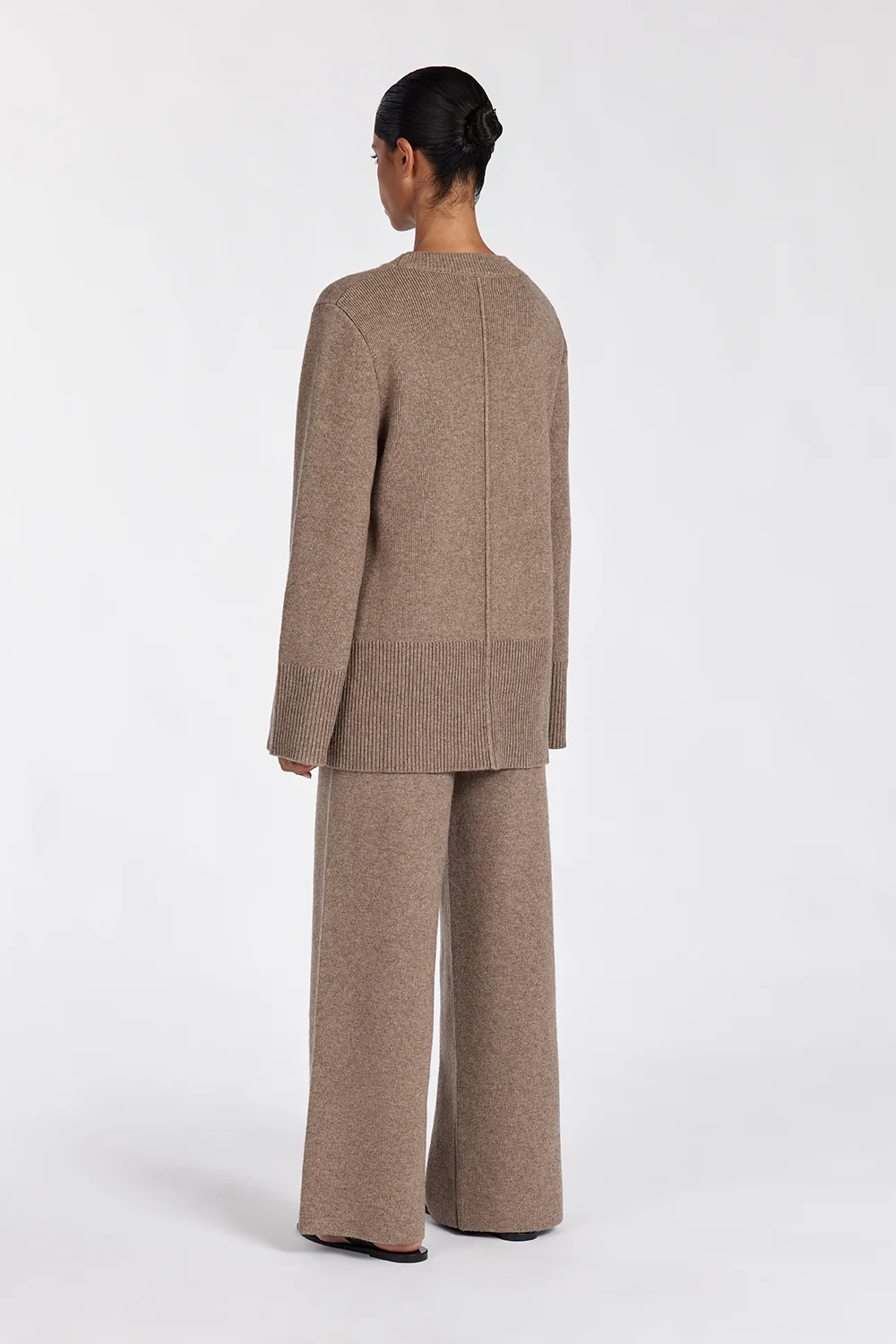 CLEMENCE CHOC MARLE KNIT PANT - Image 4