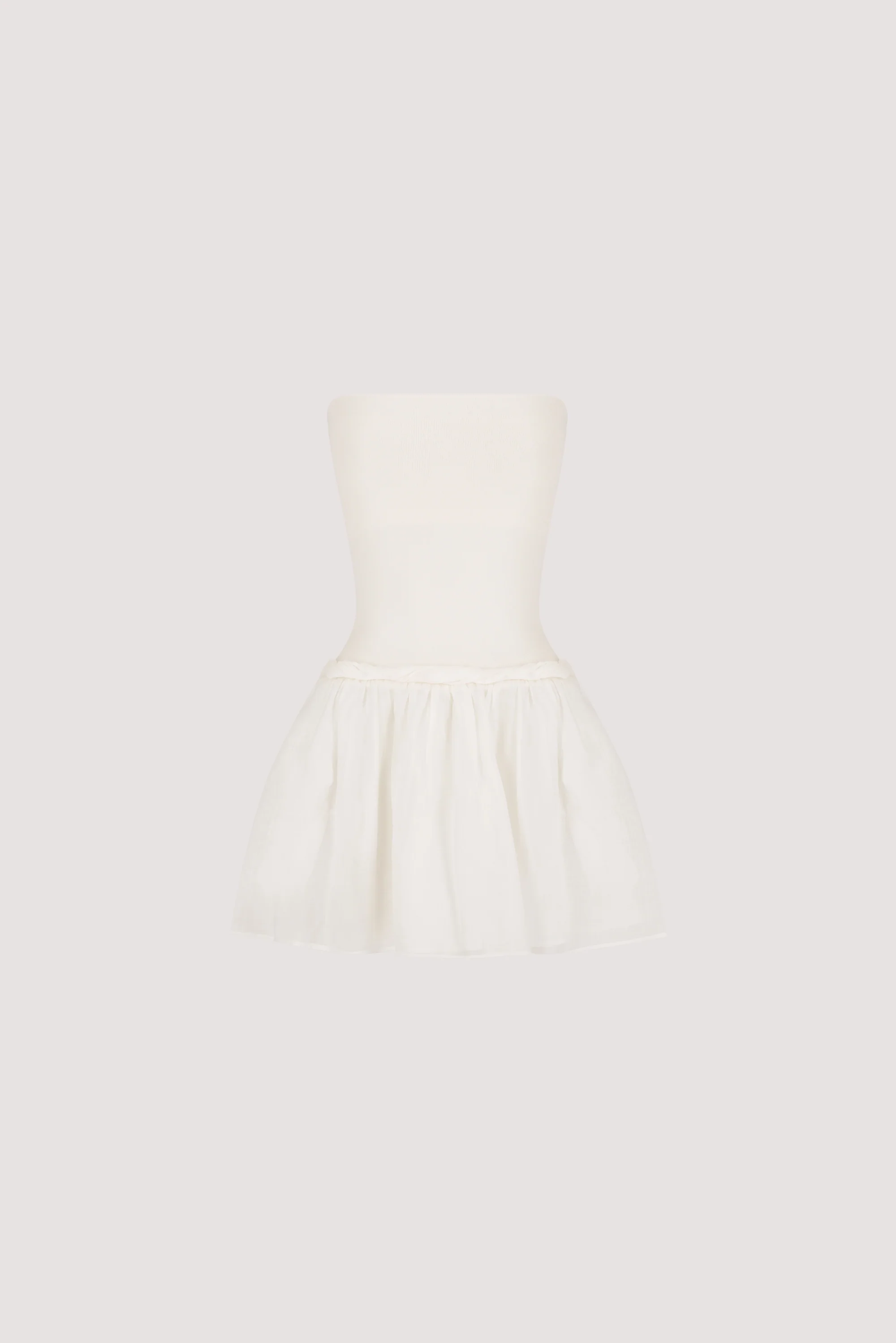 COCO WHITE STRAPLESS HYBRID MINI DRESS - Image 6