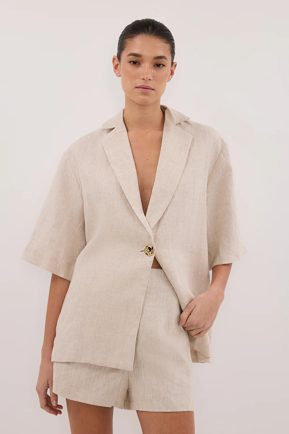 CORY NATURAL LINEN SHORT - Image 2