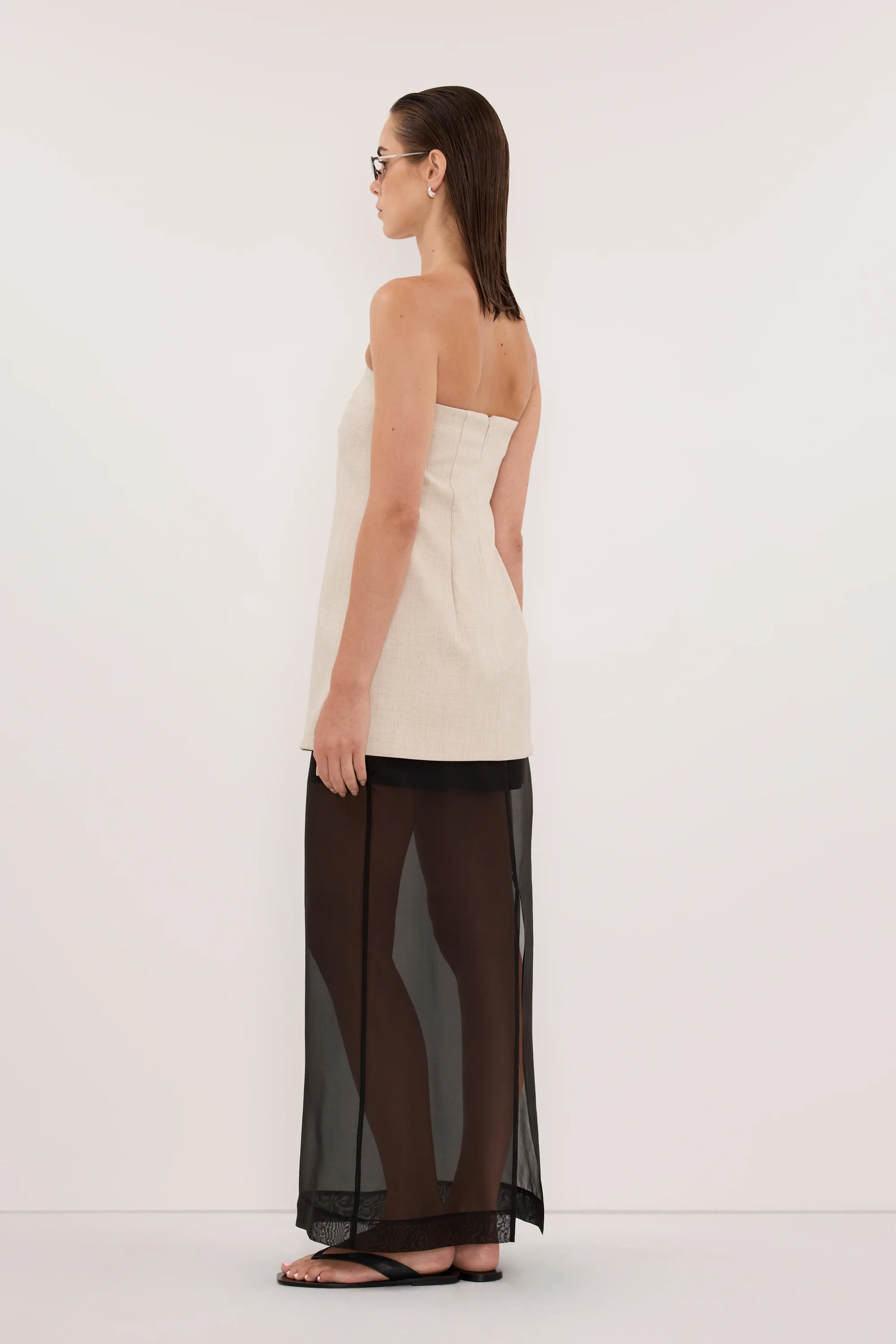 CYRUS NATURAL STRAPLESS TUNIC TOP - Image 5