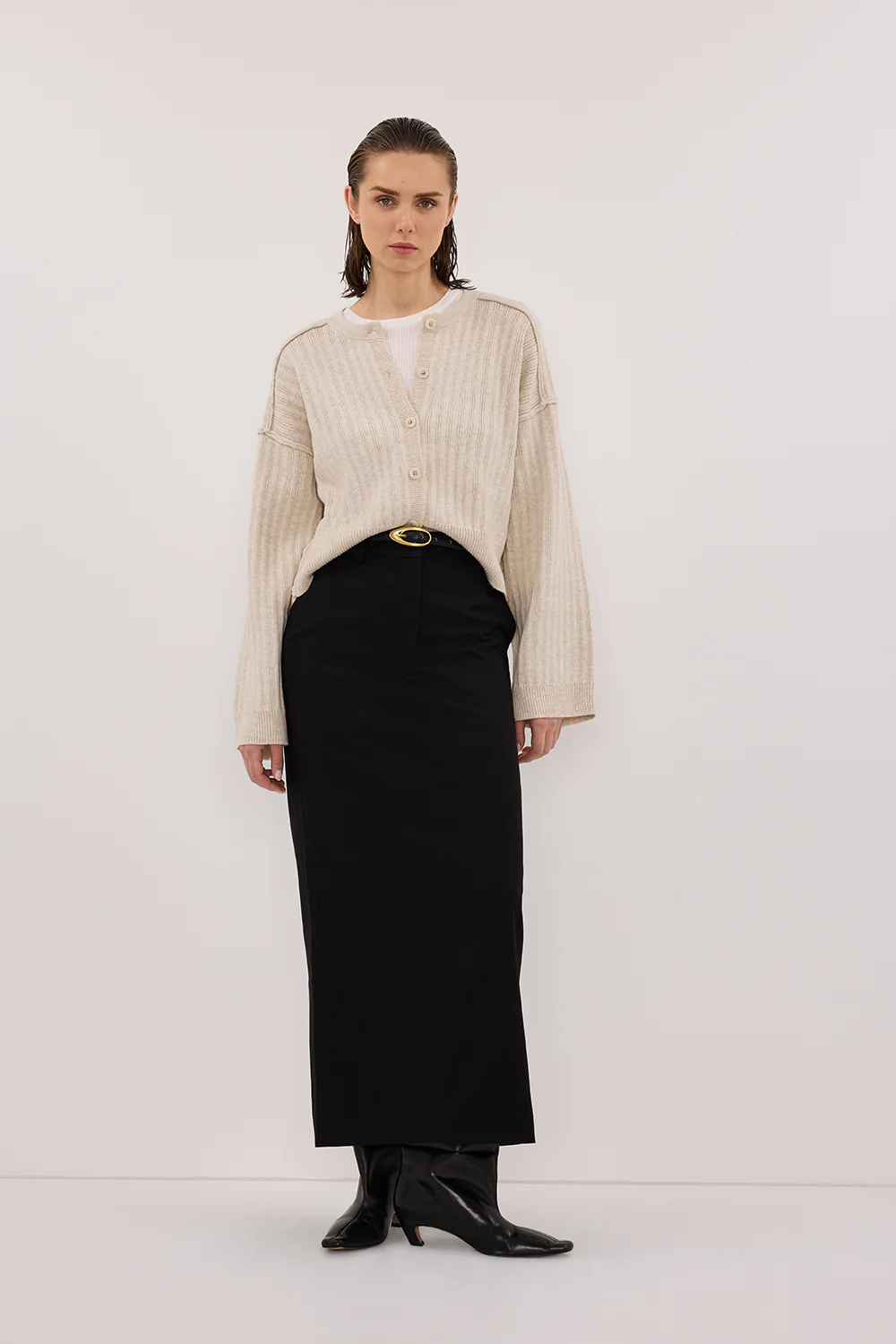 DAHLIA CHALK KNIT CARDIGAN