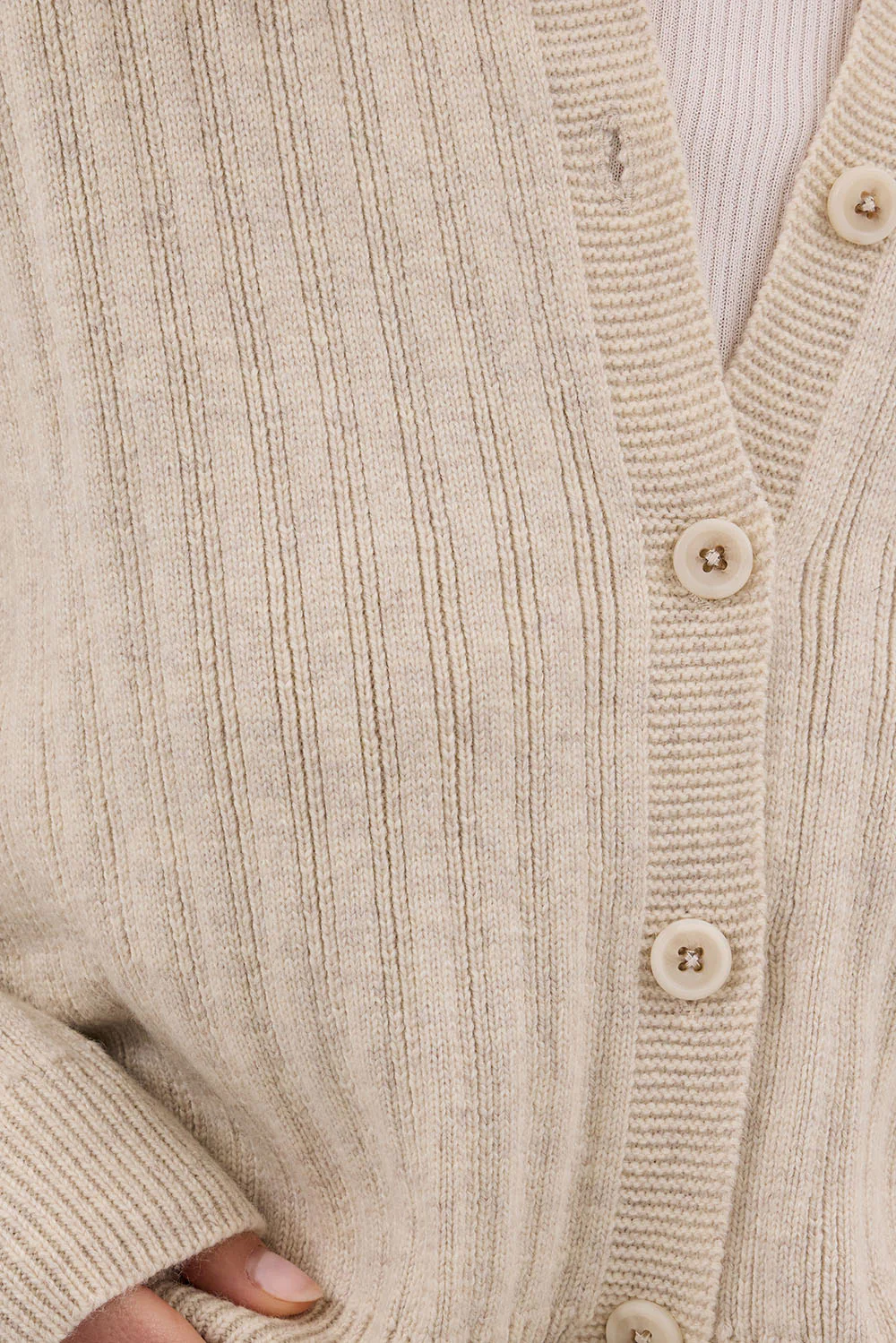 DAHLIA CHALK KNIT CARDIGAN - Image 6