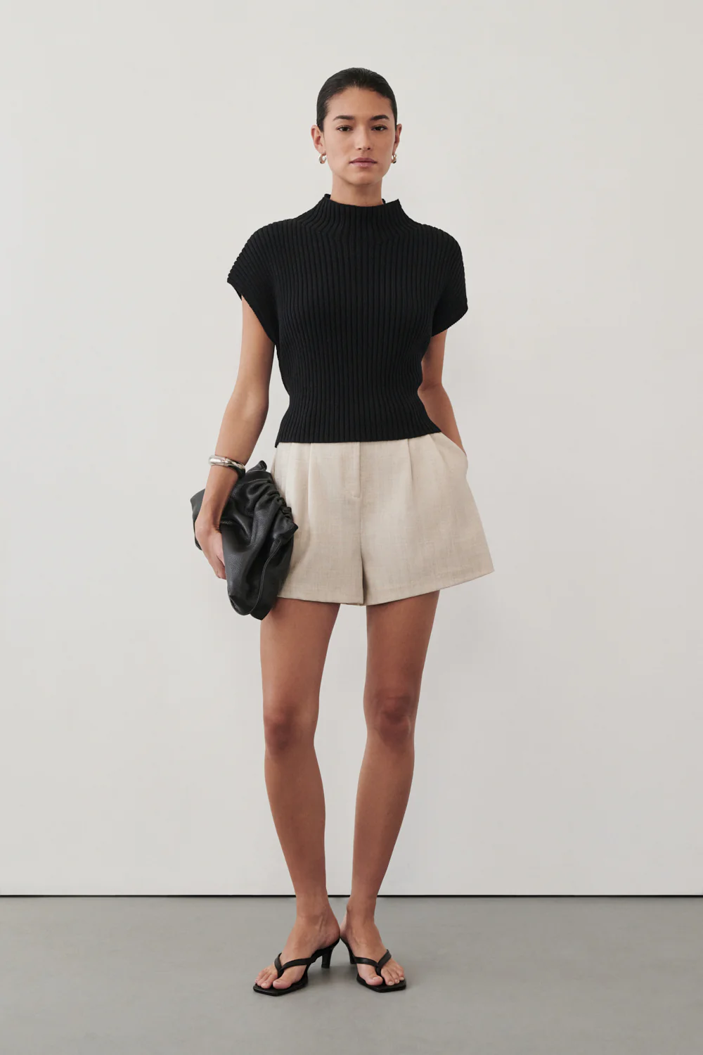 DELLA BLACK KNIT TOP - Image 2