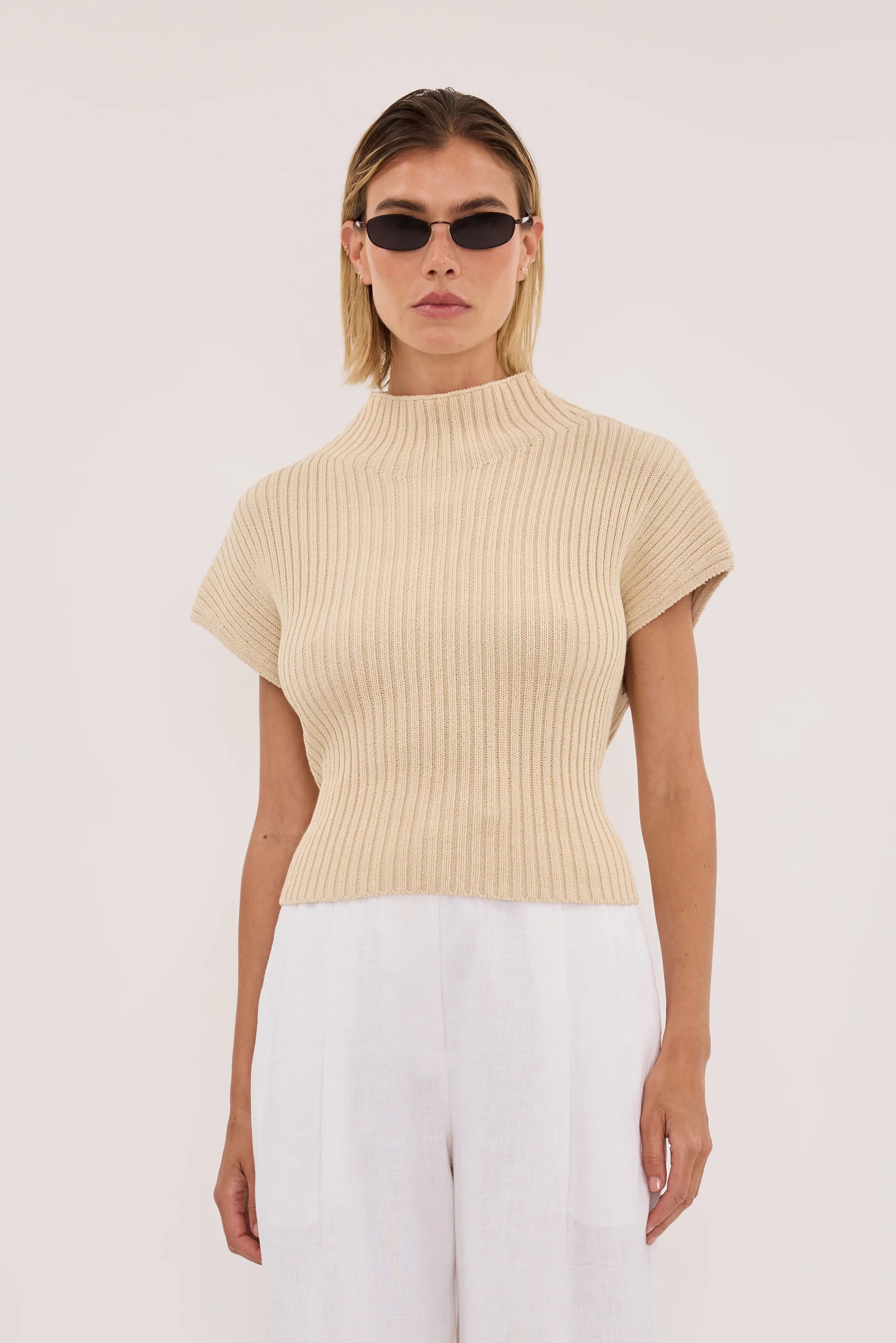 DELLA NATURAL KNIT TOP - Image 2