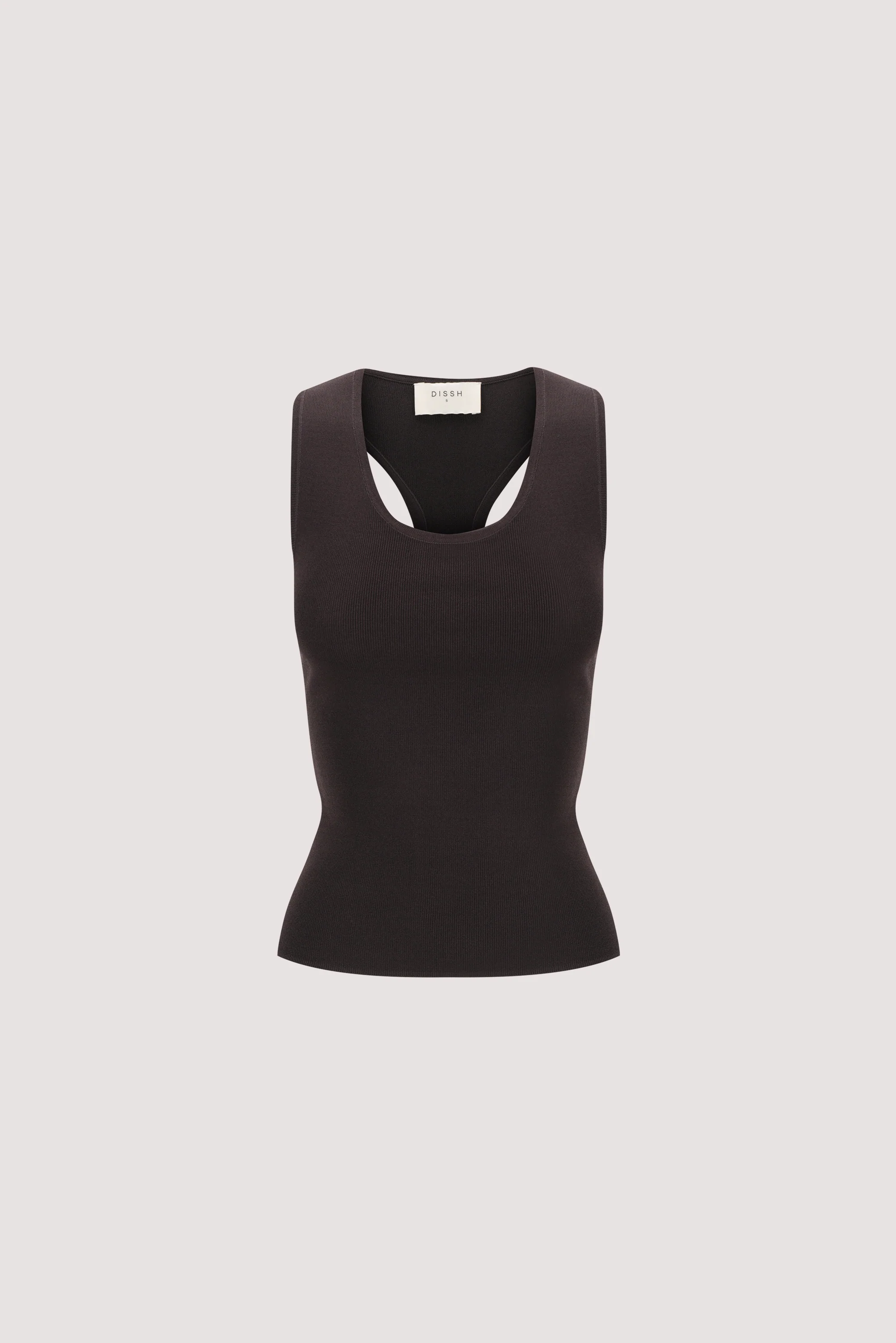 DEVIN WASHED BLACK RACER KNIT TANK - Image 6