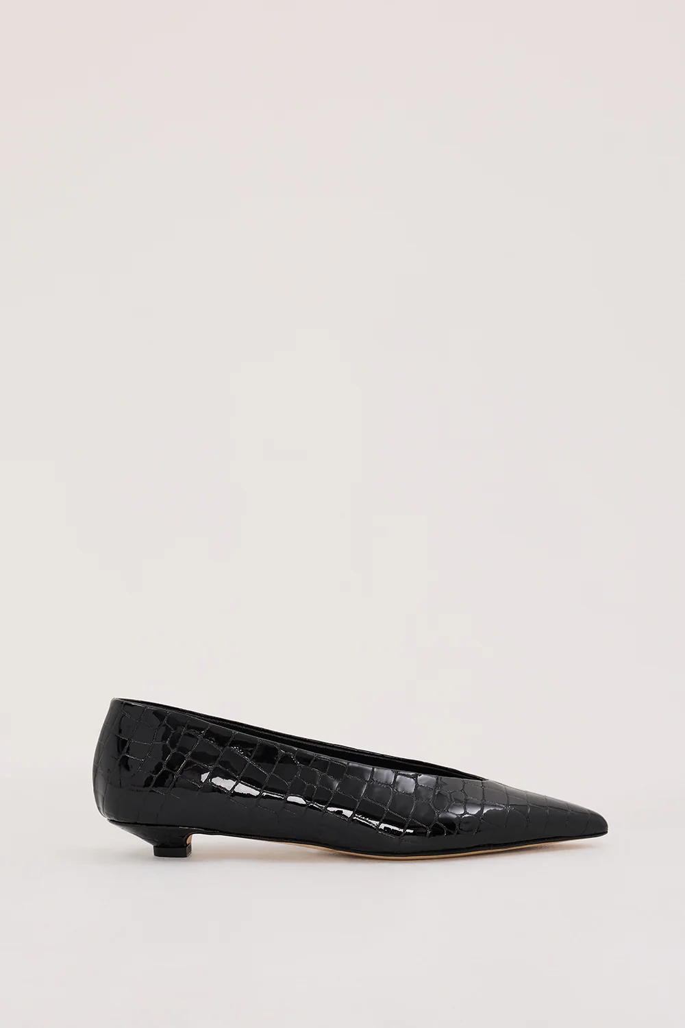 DOF STUDIOS CLAUDIA BLACK CROC HEEL