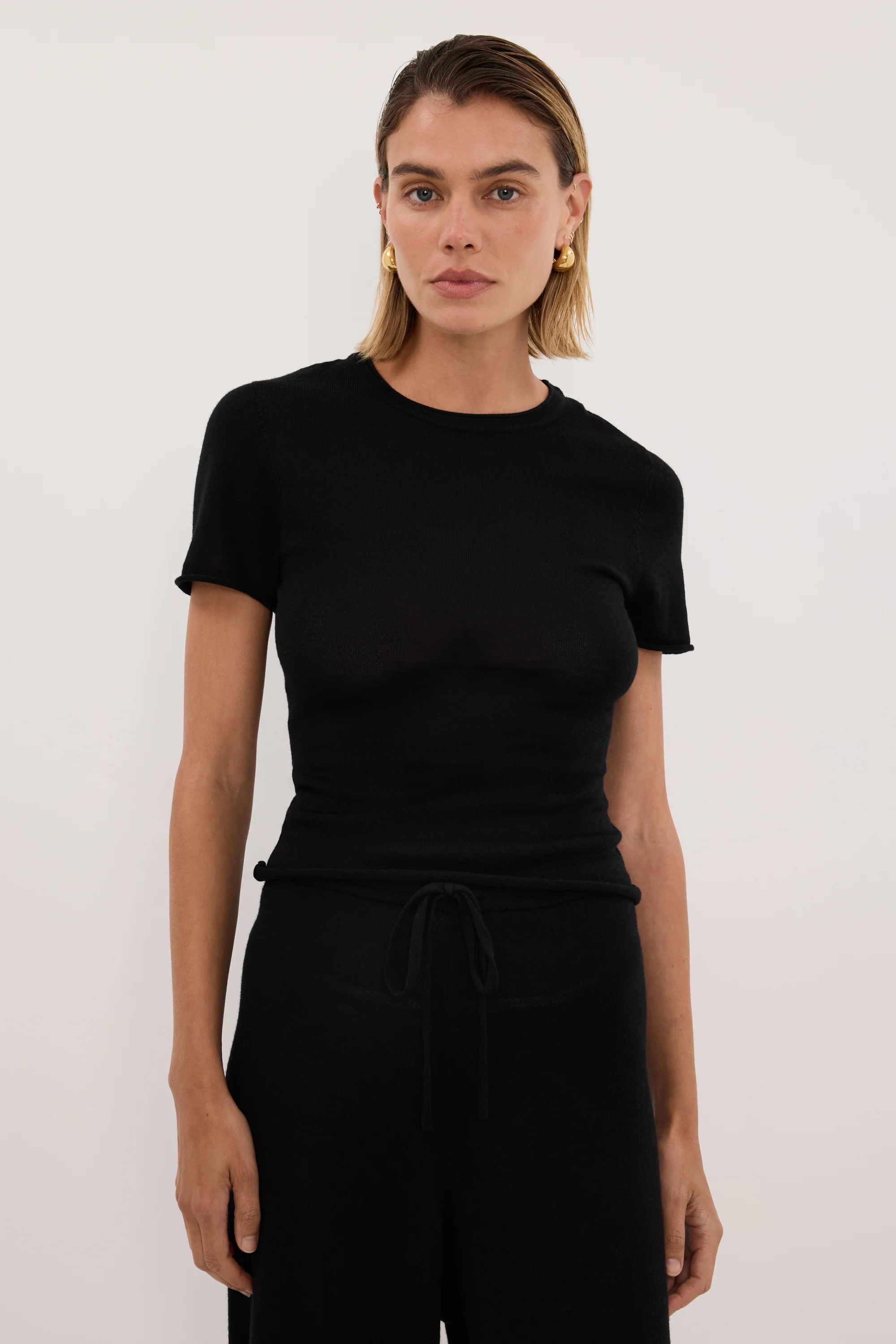 DUKE BLACK MERINO KNIT BABY TEE - Image 3