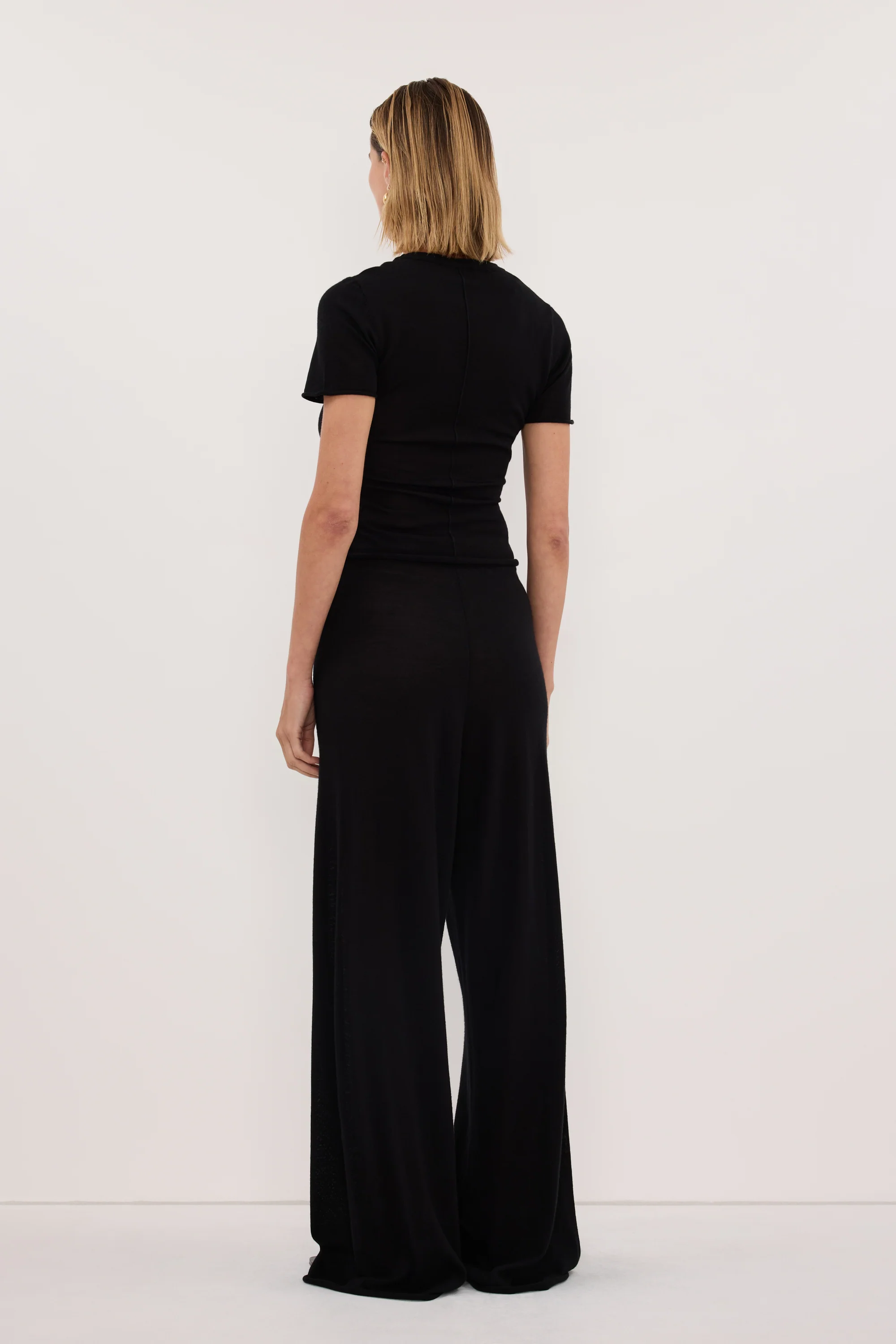 DUKE BLACK MERINO KNIT BABY TEE - Image 4