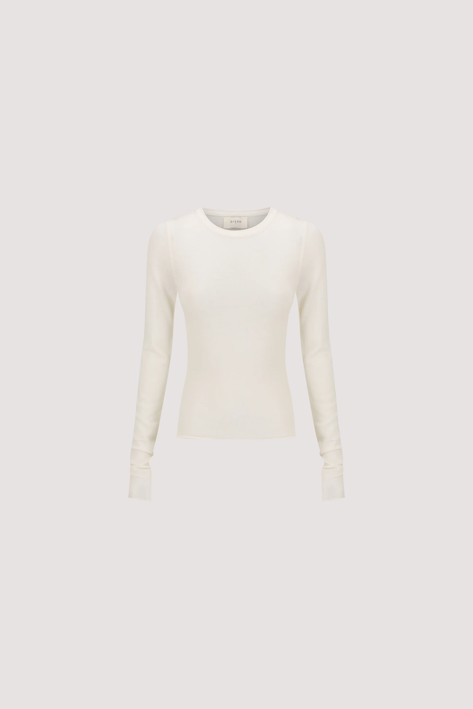 DUKE OFF WHITE LONG SLEEVE MERINO KNIT TOP - Image 7