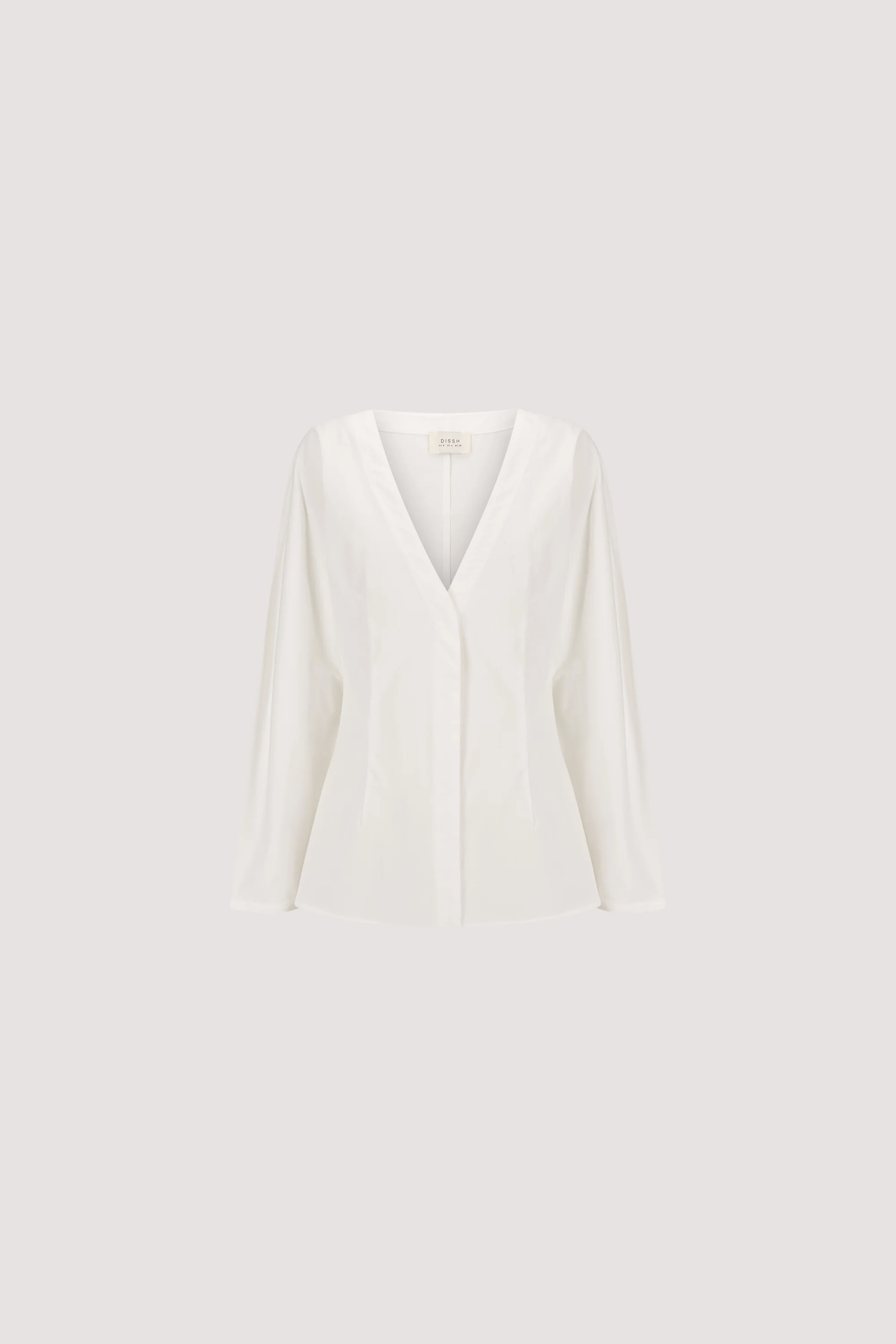 EDENA WHITE COTTON FITTED SHIRT - Image 8