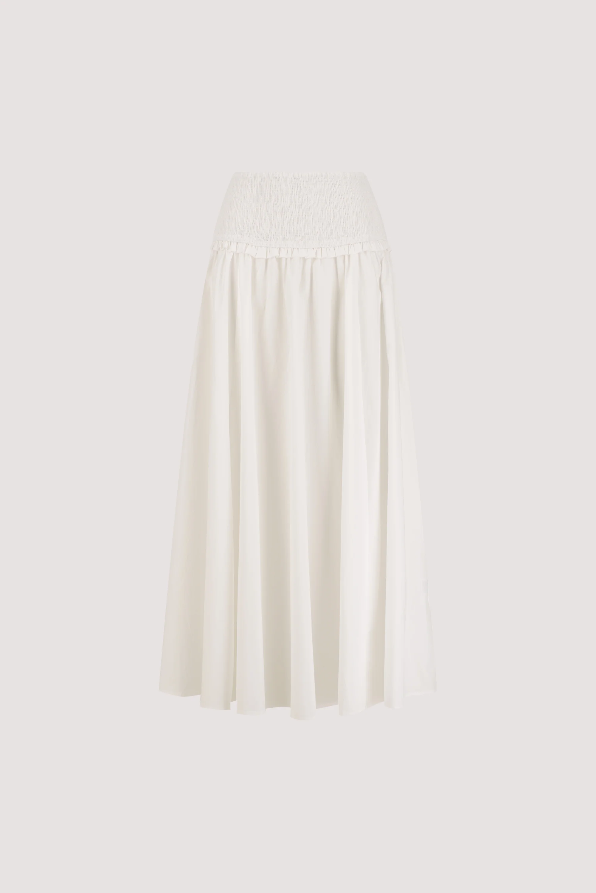 EDIE WHITE COTTON MIDI SKIRT - Image 7