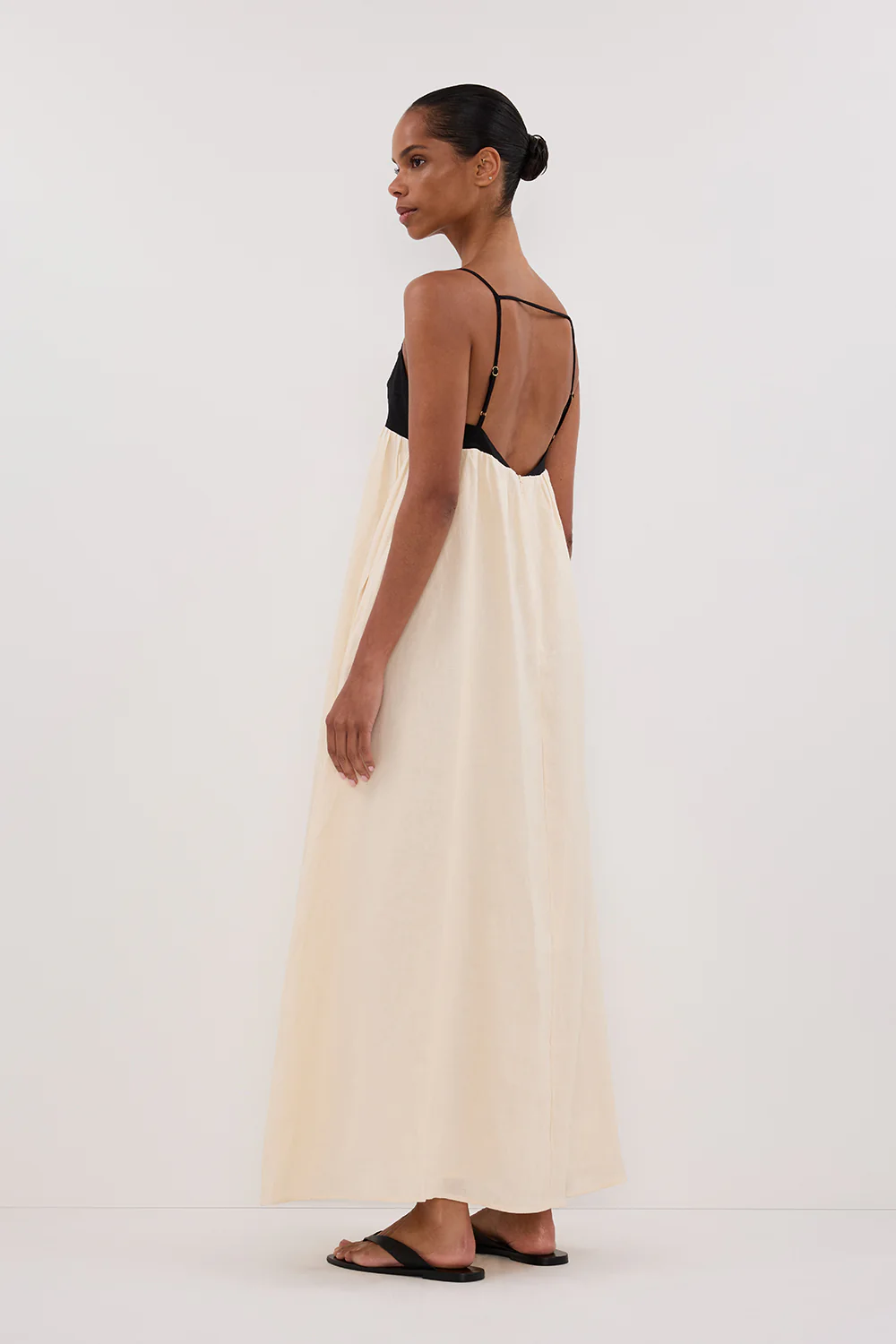 ELENA BUTTERMILK LINEN MAXI DRESS - Image 4
