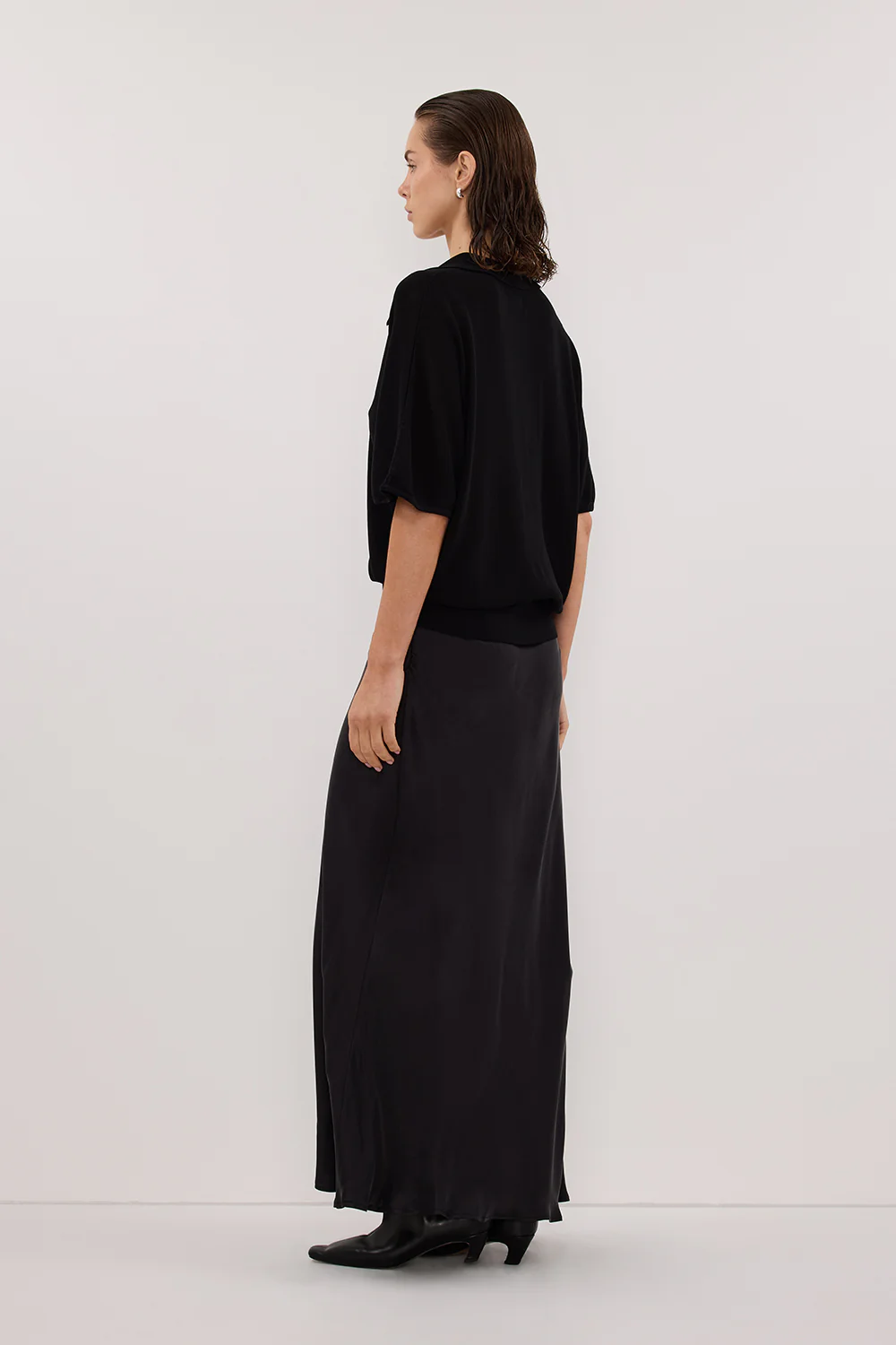 ELI BLACK POLO KNIT TOP - Image 4