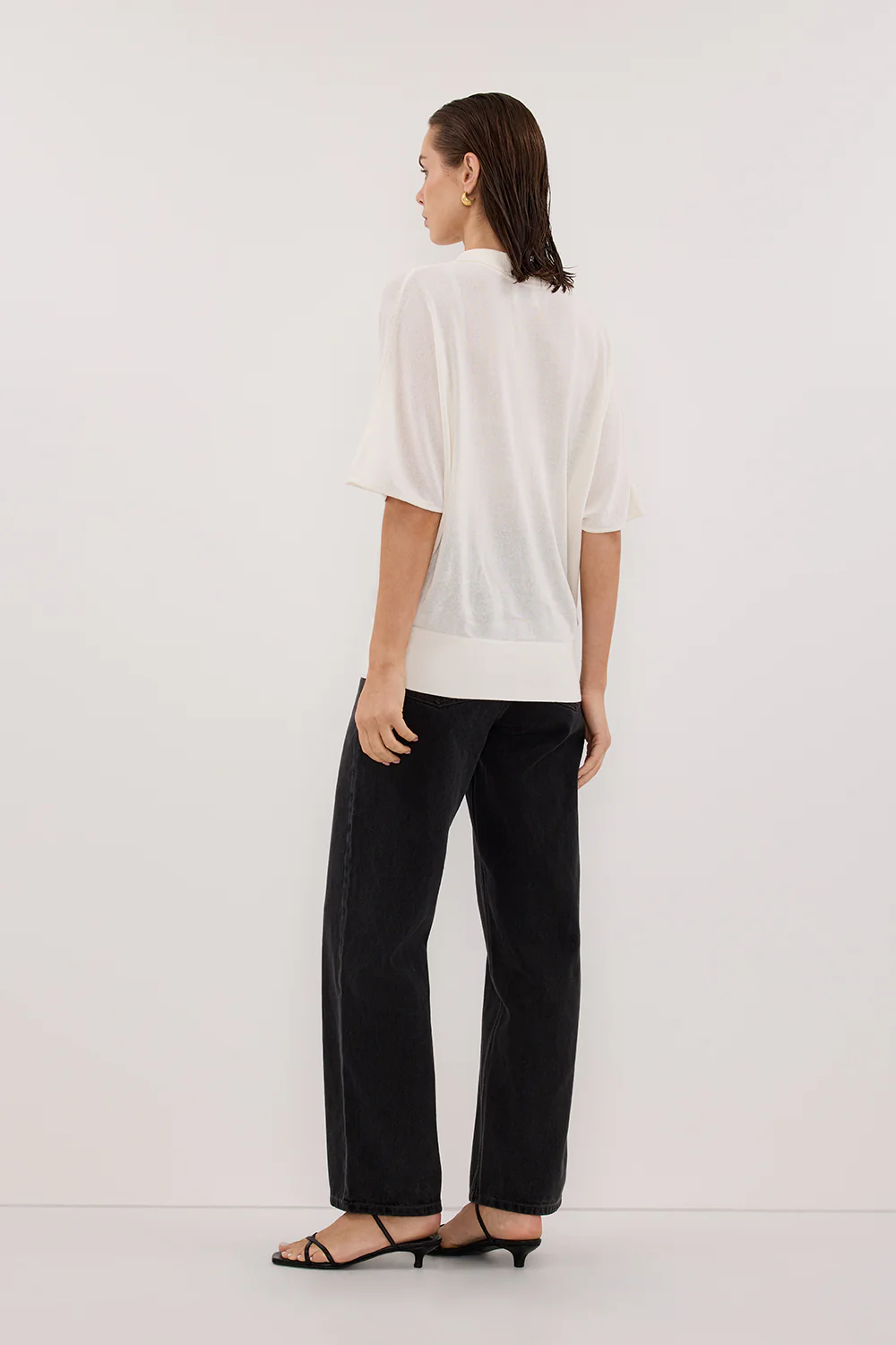 ELI CREAM POLO KNIT TOP - Image 4