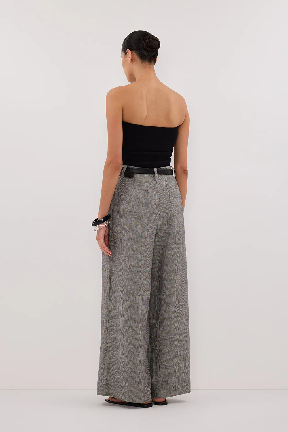 ELIAS CHARCOAL LINEN BLEND PANT - Image 5
