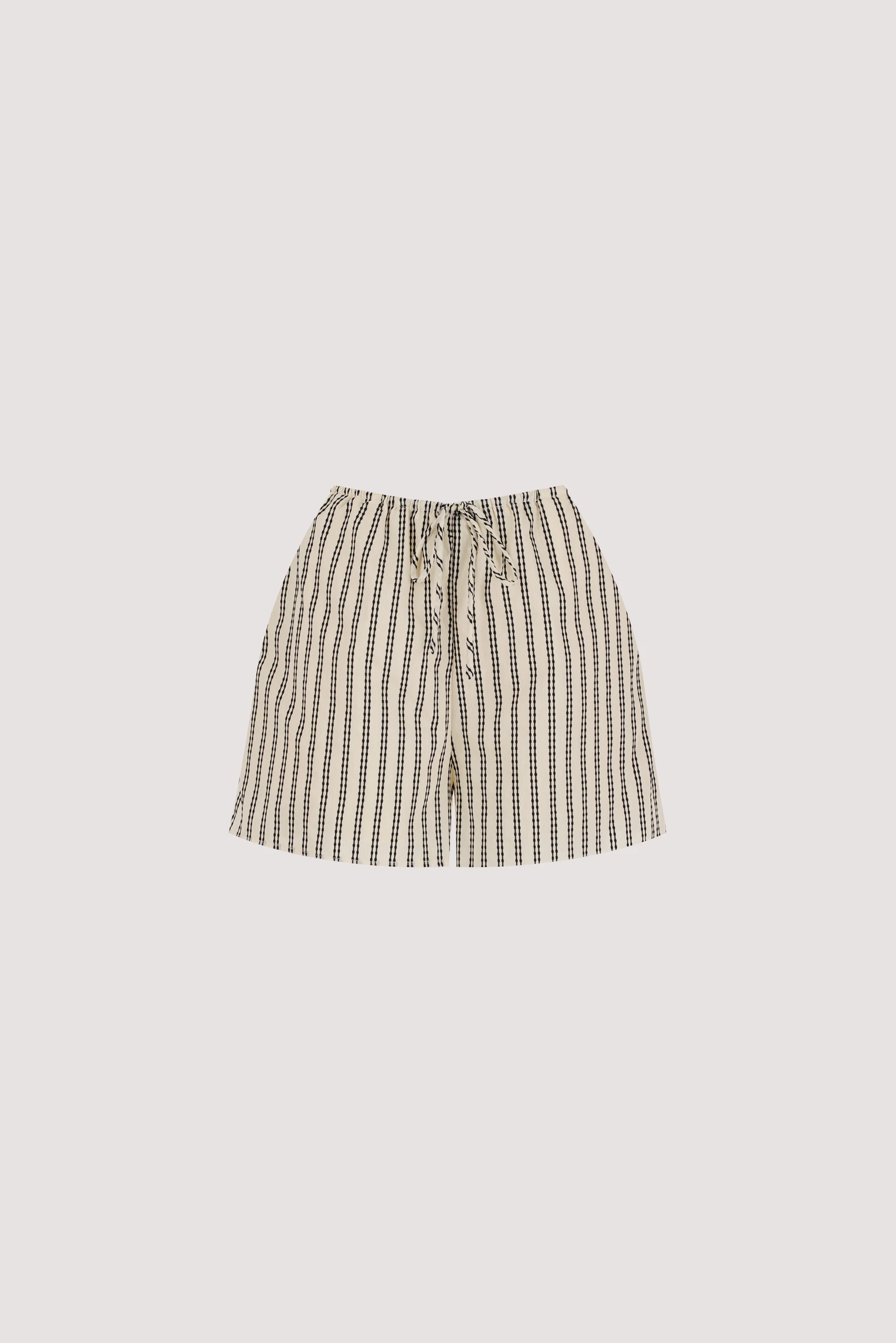 ELLIE CREAM STRIPE DRAWSTRING SHORTS - Image 6