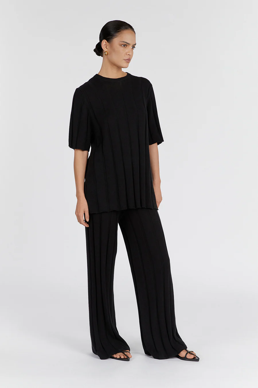 EMERY BLACK WIDE LEG PANT - Image 3