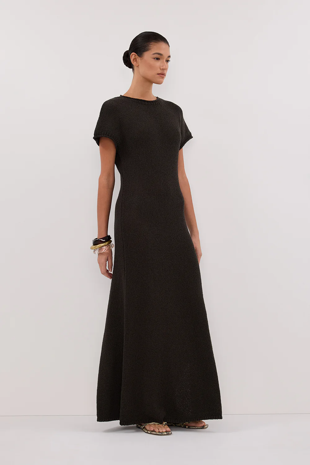 ERIN PETROL KNIT MAXI DRESS - Image 3